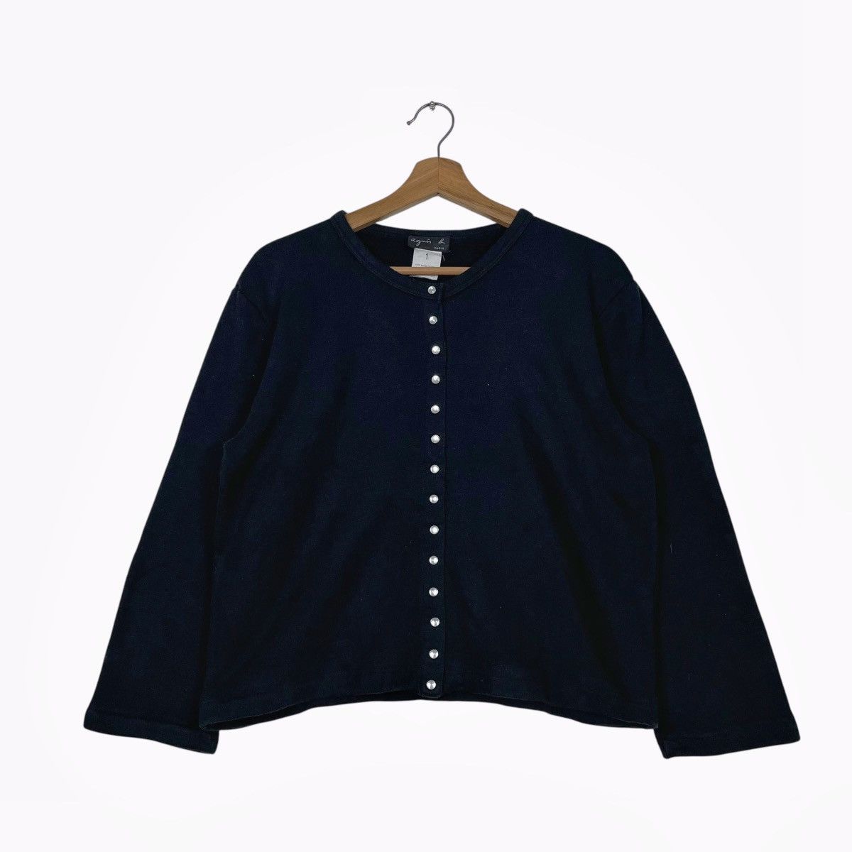 agnes b. Agnes B Snap Button Crop Top Cardigan Size S / US 4 / IT 40 - 1 Thumbnail