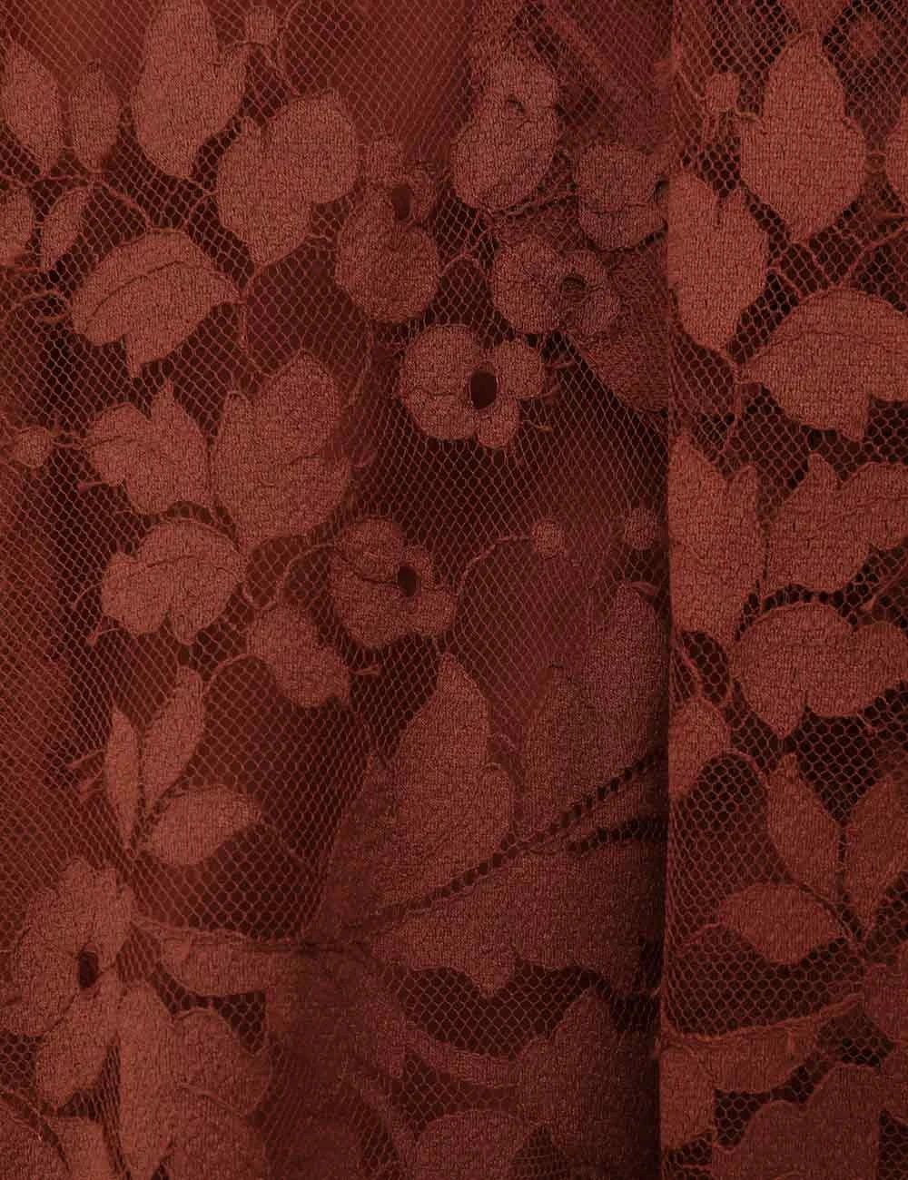 Zimmermann oc11z0725 Illustration Lace Mini Dress in Red Size XS / US 0-2 / IT 36-38 - 5 Thumbnail