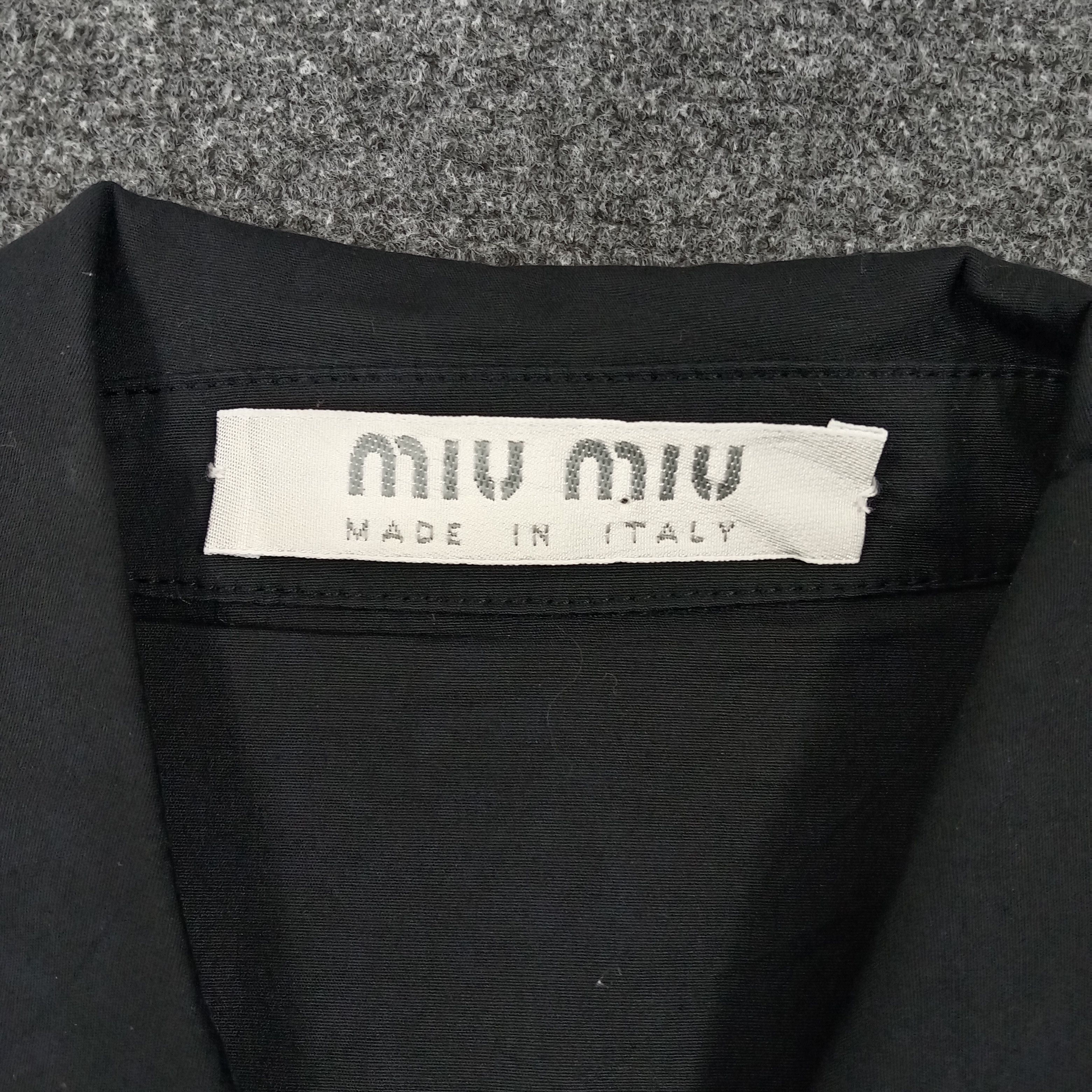 Miu Miu × Vintage Miu Miu Fashion Designer Crop Shirt Button Up Size XXS / US 00 / IT 34 - 2 Thumbnail