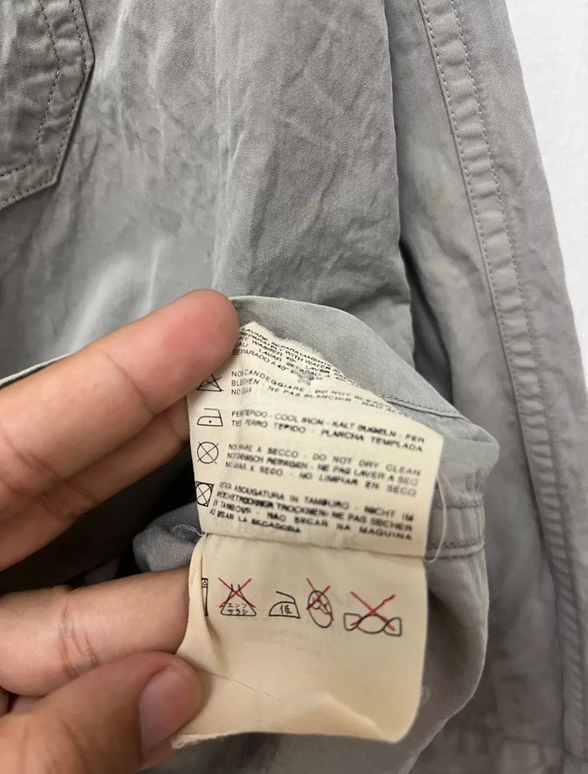 Stone Island Stone Island Vintage Matte Grey LS Double Pocket Button Up Size US L / EU 52-54 / 3 - 11 Thumbnail