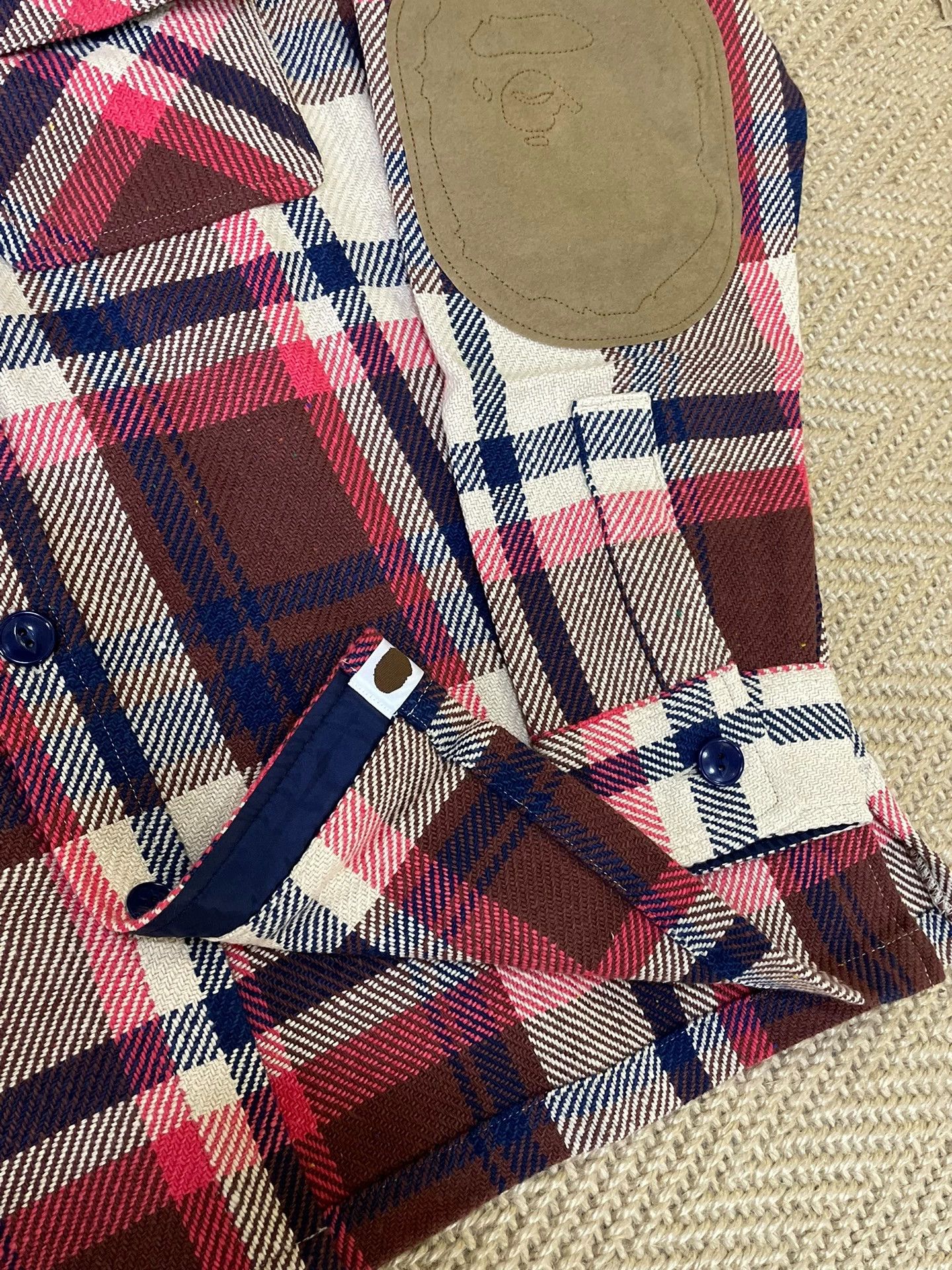 Bape BAPE Ape Head Patch Kimura Check Shirt Jacket NIGO M New Size US M / EU 48-50 / 2 - 5 Thumbnail