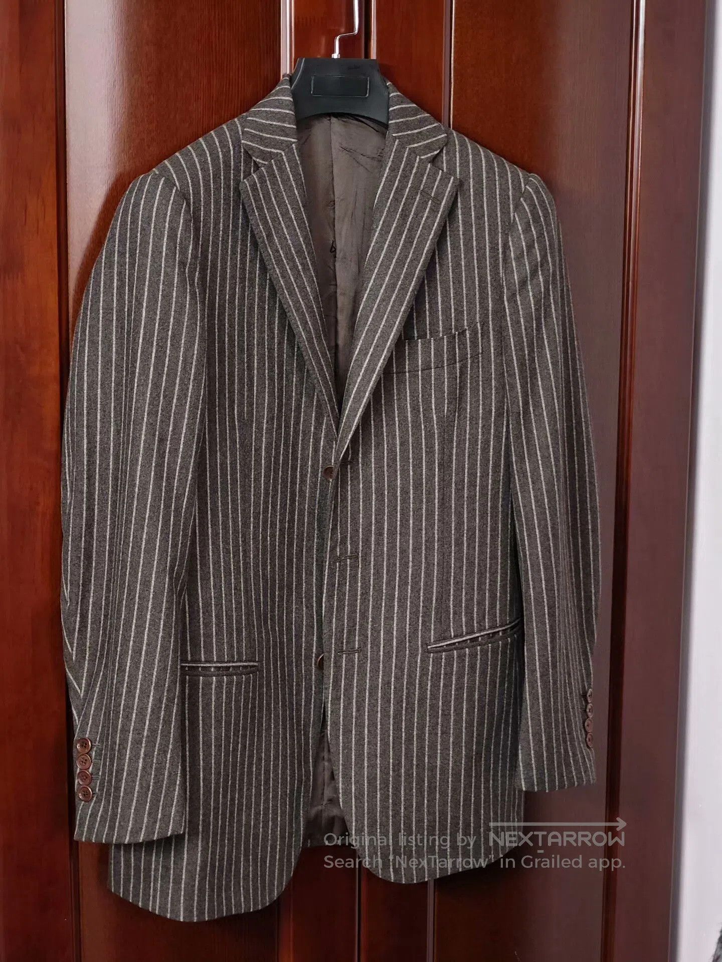 Isaia Isaia Wool Blazer with Stripes. Size US S / EU 44-46 / 1 - 1 Thumbnail