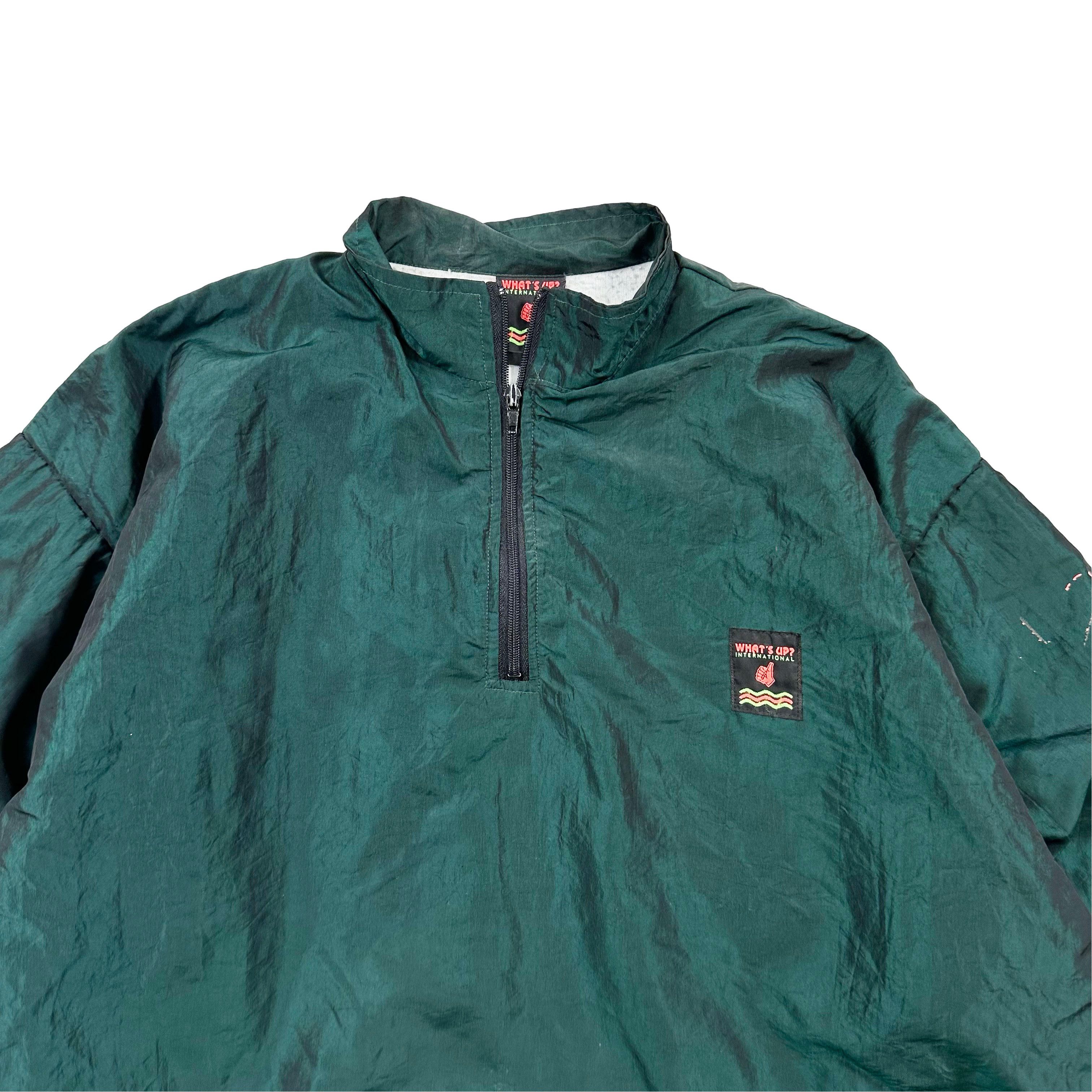 Vintage Vintage 90s Rare Whats Up Windbreaker Fluorescent Quarter Size US XL / EU 56 / 4 - 2 Thumbnail