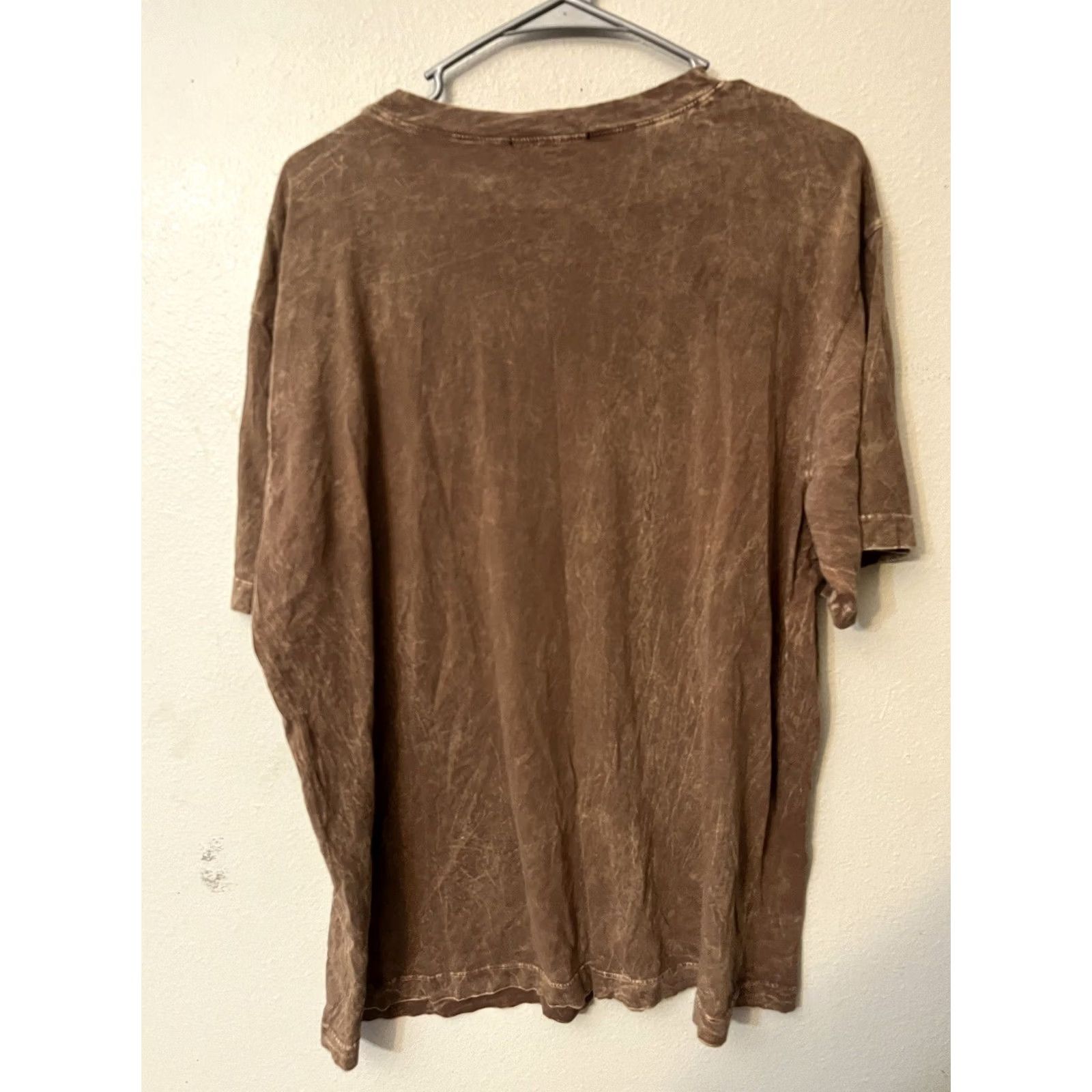 Vintage Papaya Brown Short Sleeve Shirt Large Free Spirit Graphic Top - Womens Size L / US 10 / IT 46 - 2 Thumbnail