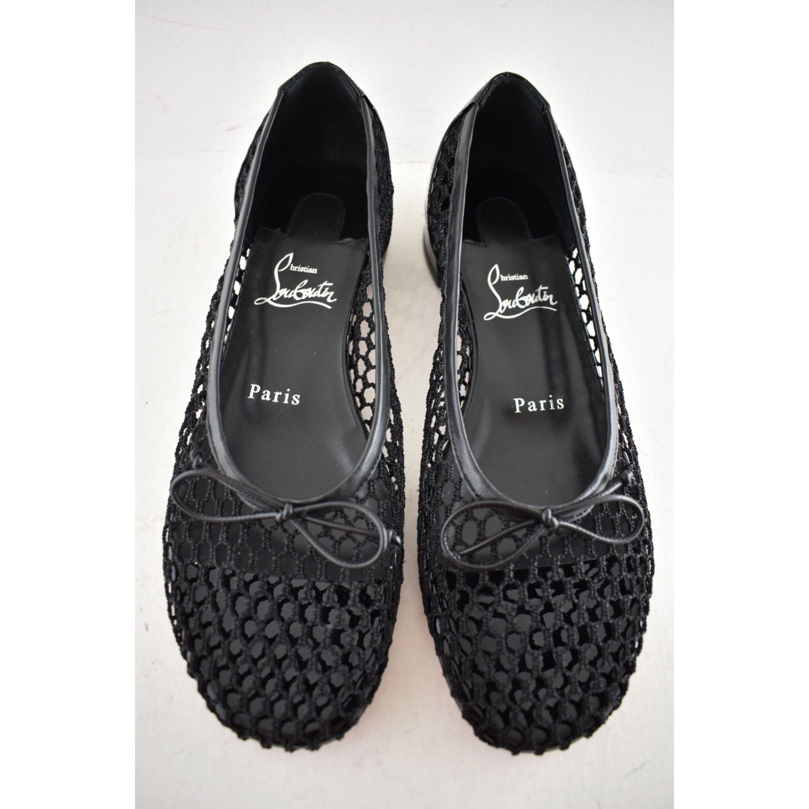 Christian Louboutin Christian Louboutin Sweetie Jane Mesh Flat Black Patent Size US 9.5 / IT 39.5 - 12 Thumbnail