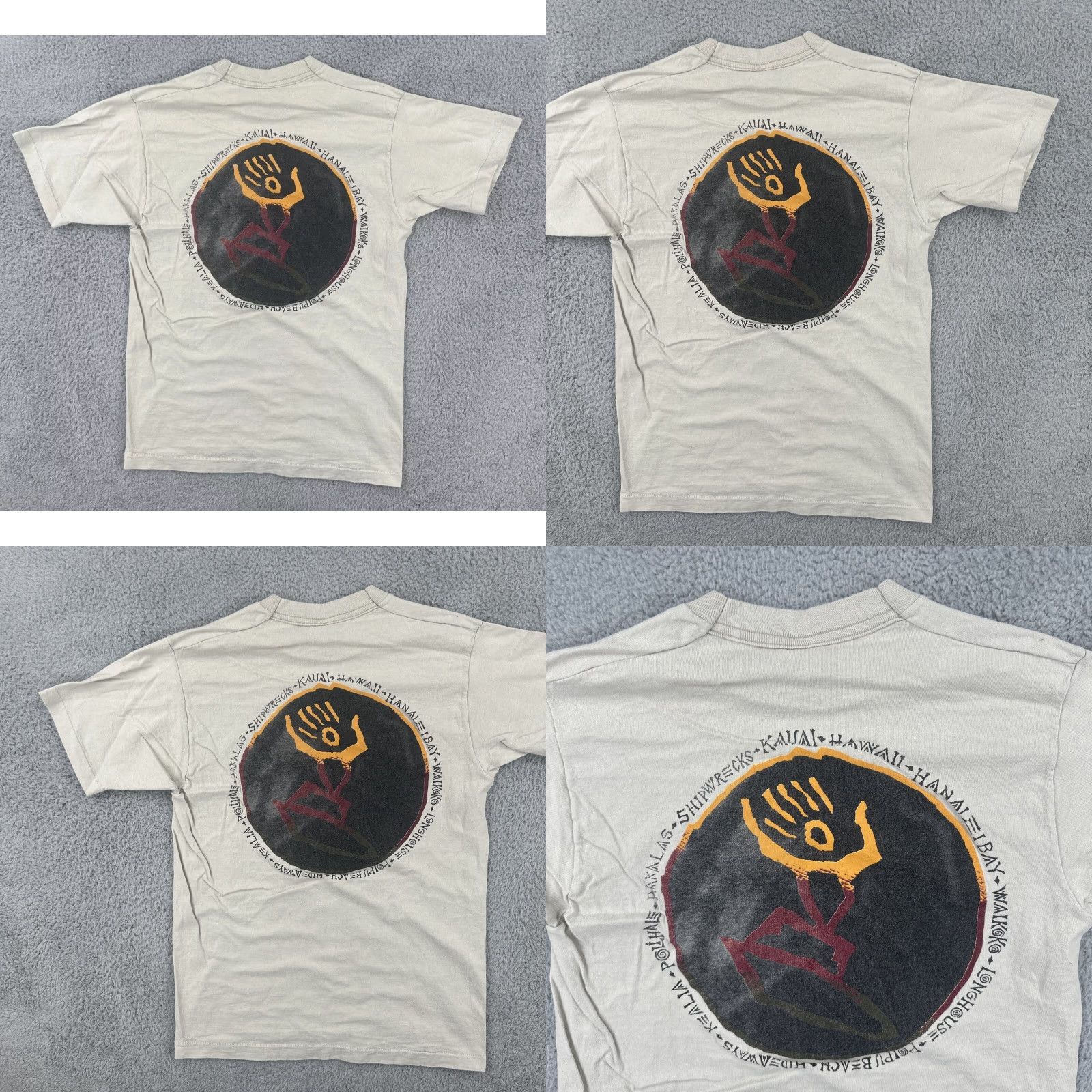 Fruit Of The Loom VINTAGE Fruit of the Loom T Shirt Men Beige 90s Surfing Hawaiian Kauai Legends USA Made M Size US M / EU 48-50 / 2 - 10 Thumbnail