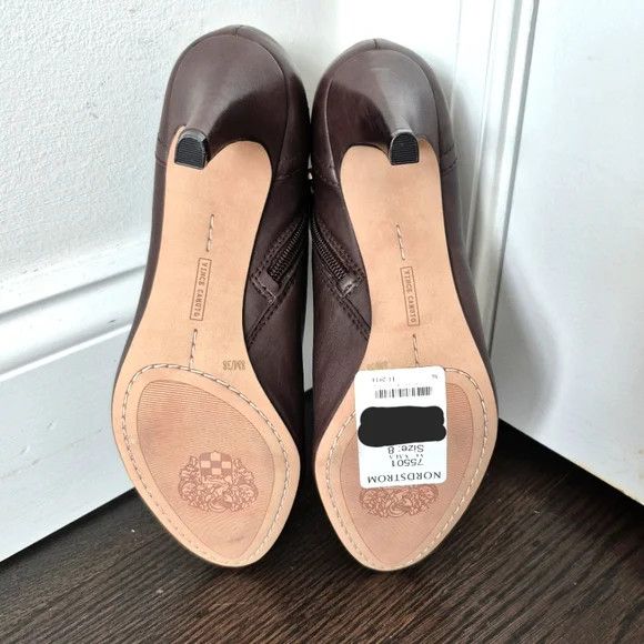 Vince Camuto Vala Dark Roast Leather Bootie Classic Fall Party Travel Size US 8 / IT 38 - 8 Thumbnail