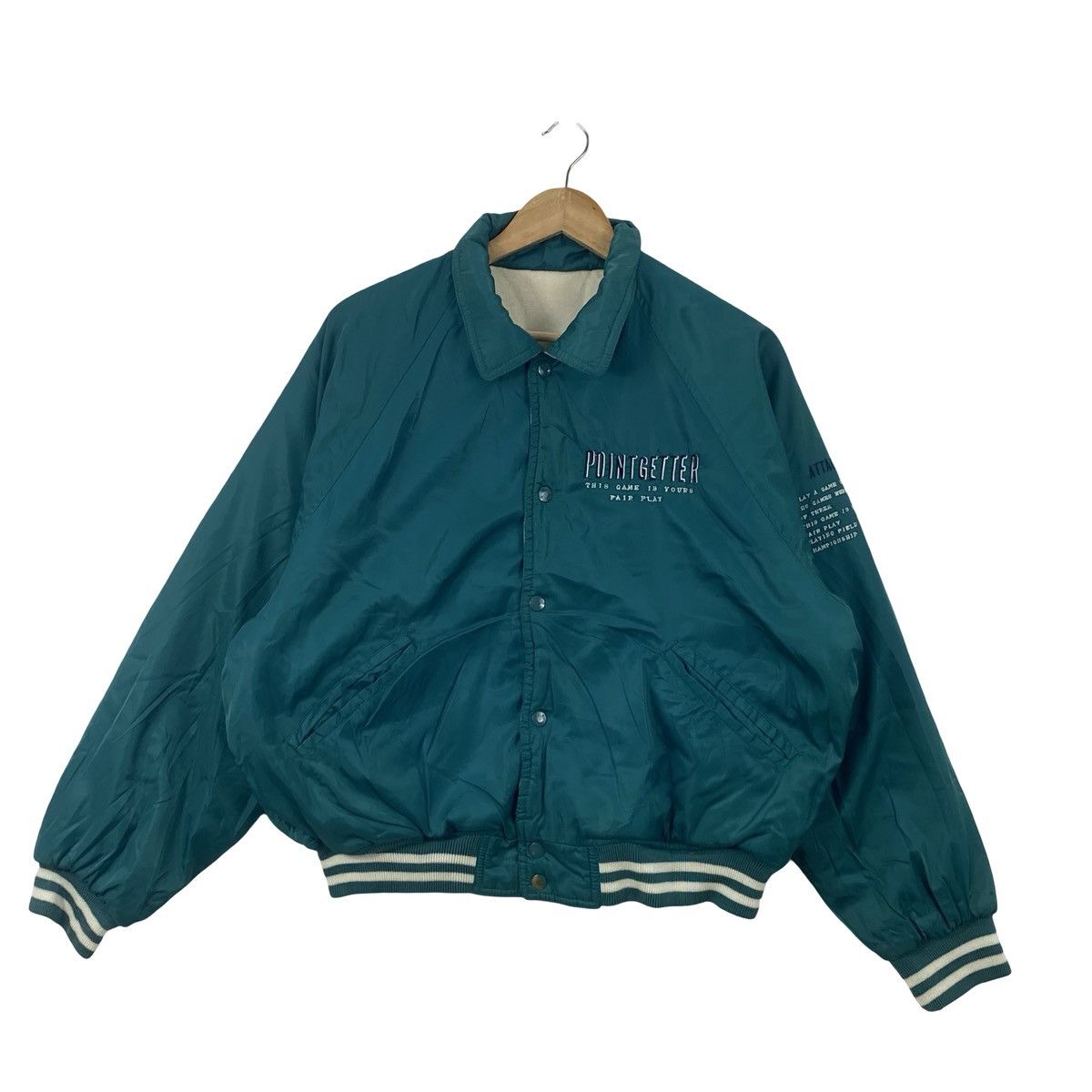 Vintage Vintage POINGETTER 90S Bomber Jacket Virgin Voyage Fashion Size US XXL / EU 58 / 5 - 4 Thumbnail