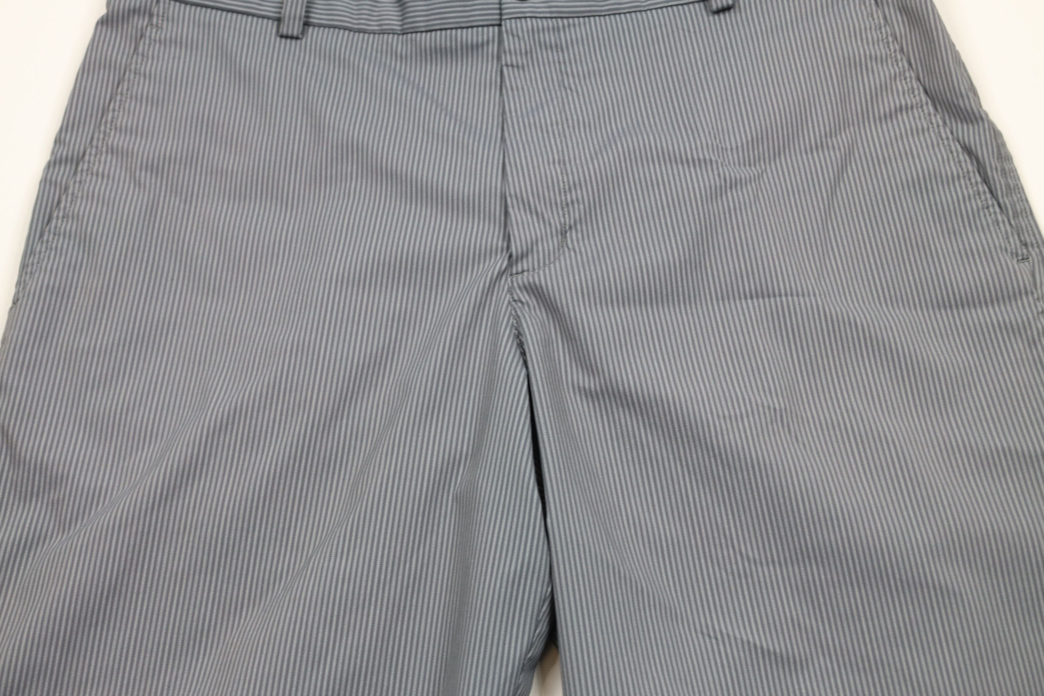 Nike × Vintage Nike Golf Mini Swoosh Pinstriped Tech Golfing Shorts Gray Size US 34 / EU 50 - 3 Thumbnail