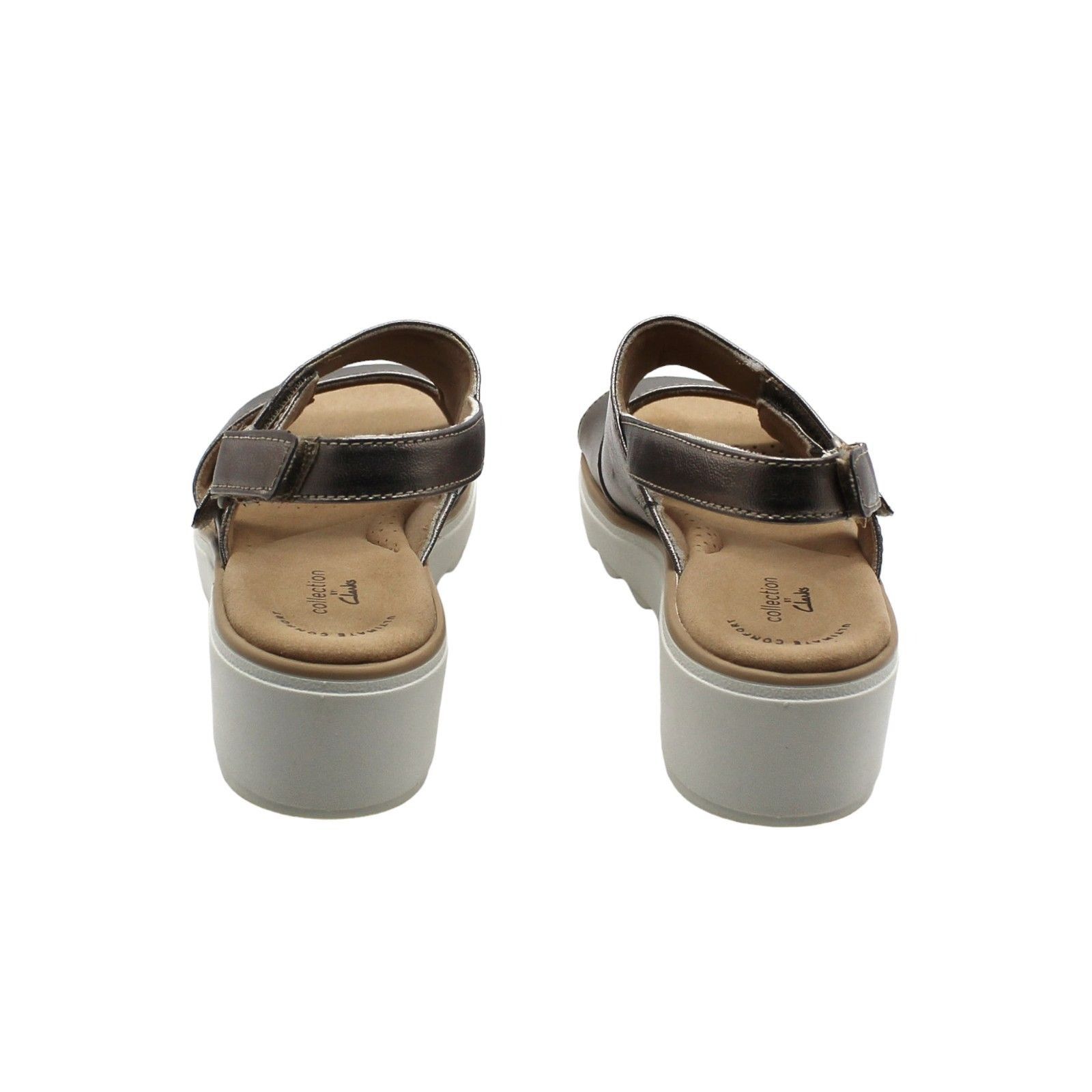 Clarks Womens Jillian Pearl Padded Insole Comfort Wedge Sand