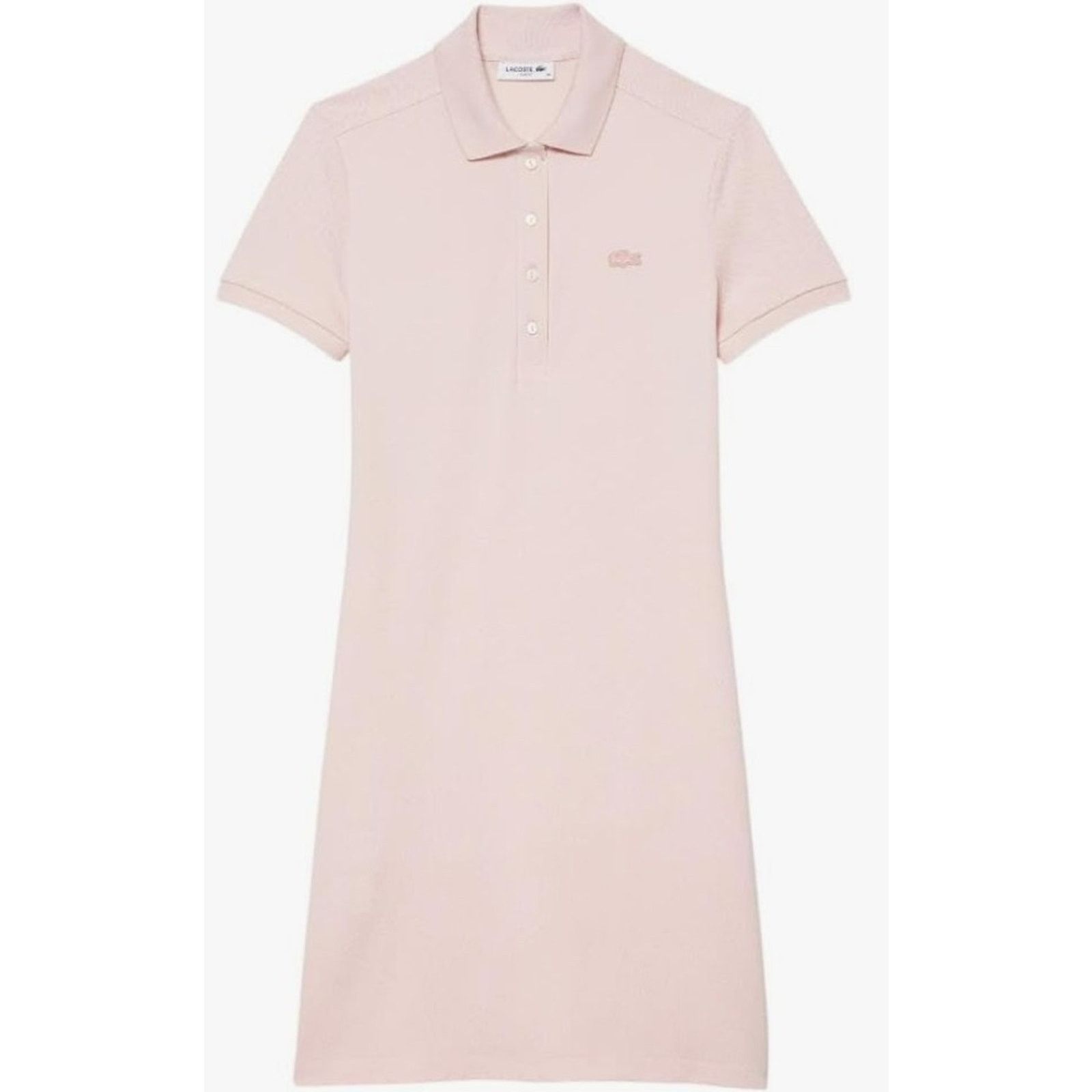 Lacoste Lacoste Women's Short Sleeve Slim Fit Stretch Dress Pink 8 Size M / US 6-8 / IT 42-44 - 2 Thumbnail