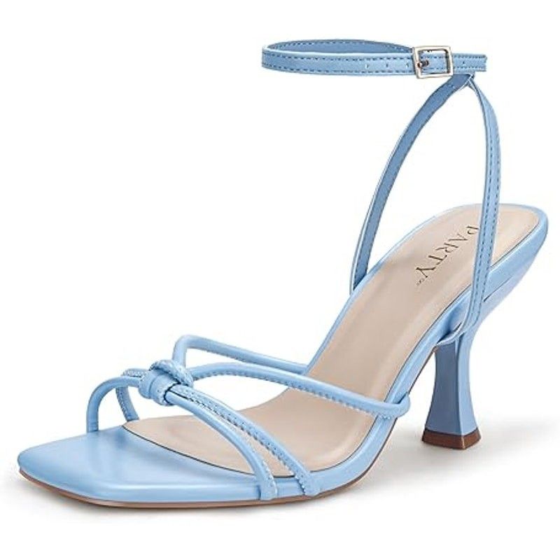 Other Baby Blue Open Toe Ankle Strap Heels Size 7.5 Size US 7.5 / IT 37.5 - 1 Thumbnail