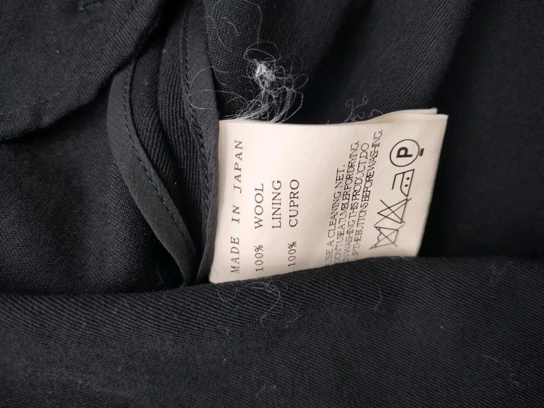 Yohji Yamamoto Yohji Yamamoto Yohji Yamamoto Black Wool Long Jacket with Size US S / EU 44-46 / 1 - 6 Thumbnail
