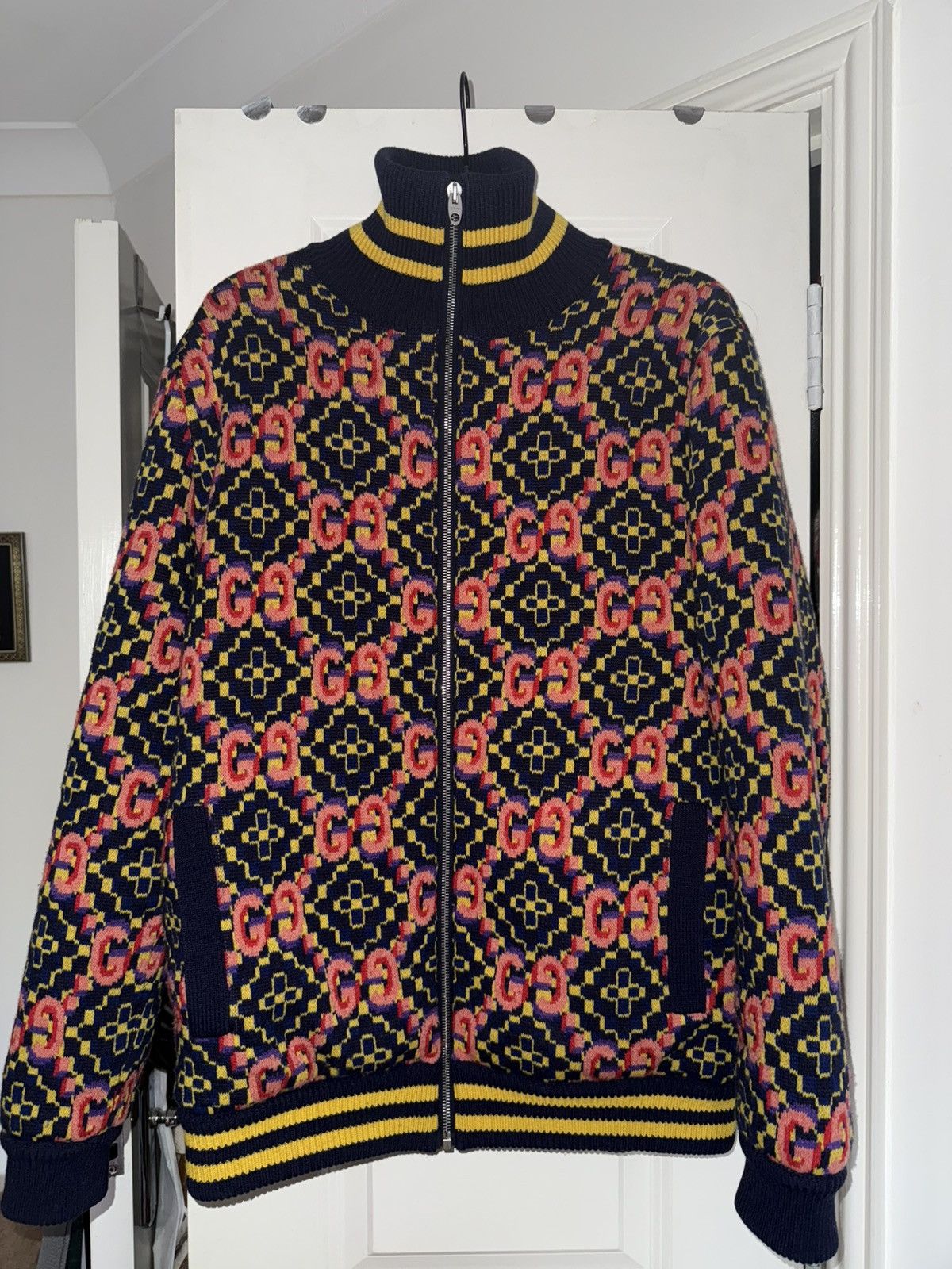 Gucci GUCCI GG jacquard knit jacket (S) Size US S / EU 44-46 / 1 - 1 Thumbnail