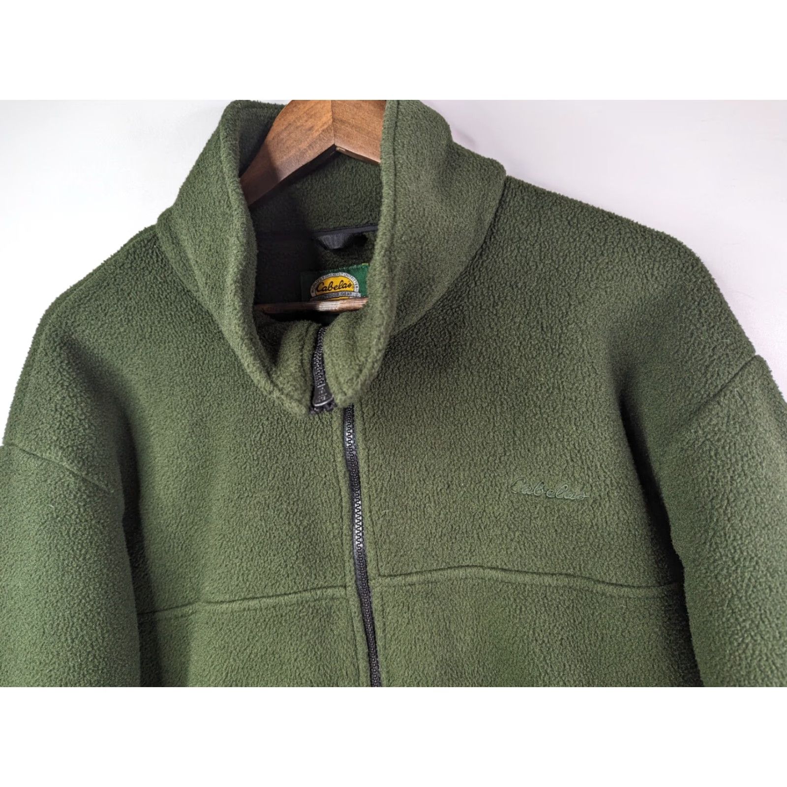 Vintage VINTAGE Cabela's Jacket Men Large Green Polartec Fleece Full Zip Outdoors USA Jacket Size US L / EU 52-54 / 3 - 2 Thumbnail