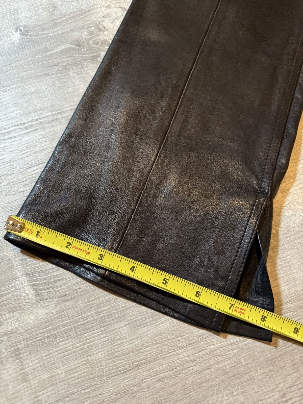 Iro IRO Paris Lamb Leather Boot Cut Pants Size US 30 / EU 46 - 16 Thumbnail