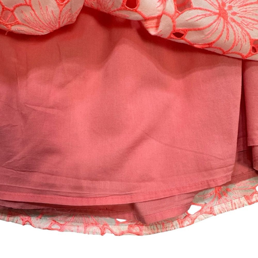 Other Cat & Jack Cotton Eyelet Orange Skirt Size L 10/12 Size 24" / US 00 / IT 34 - 3 Thumbnail