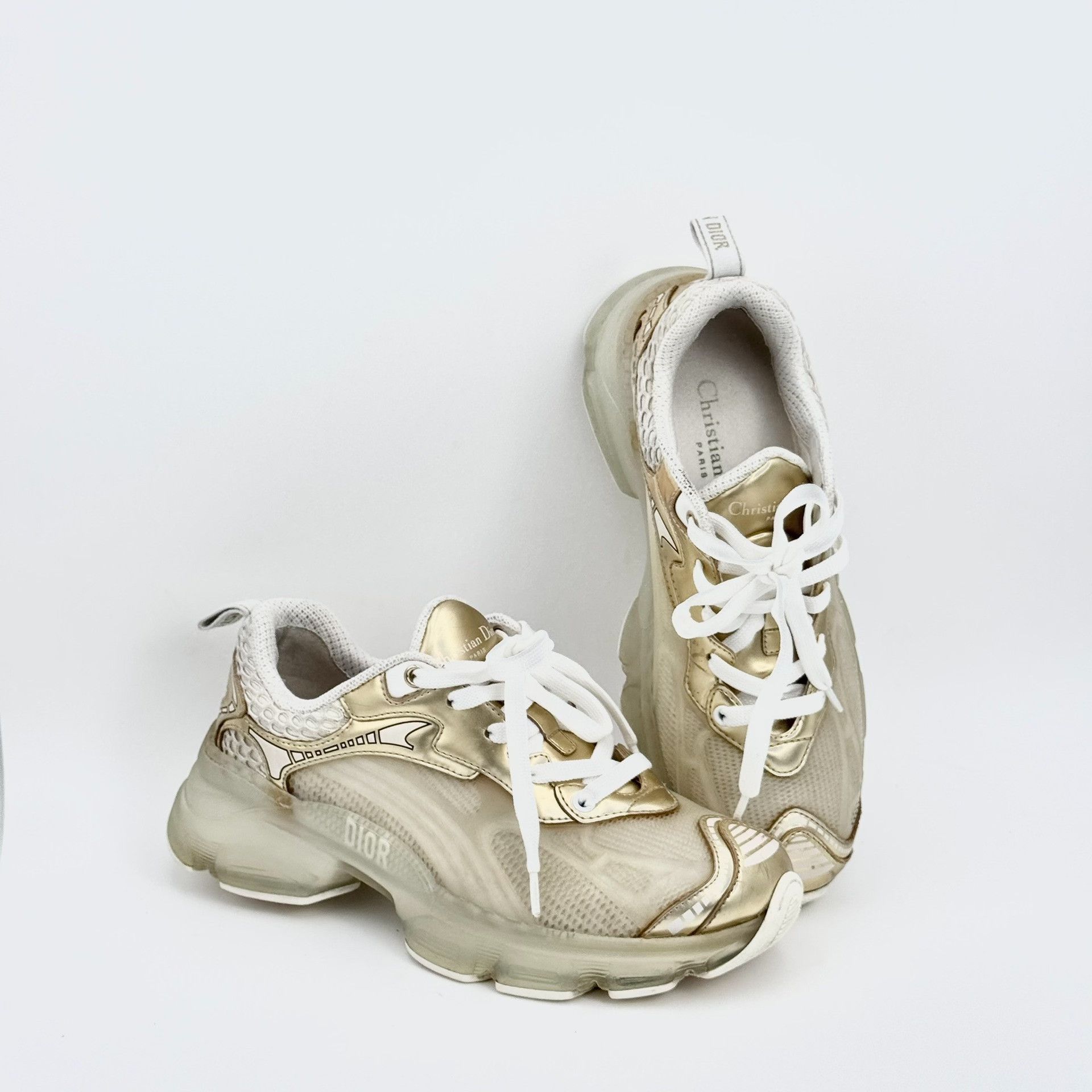 Dior Dior Vibe Champagne Gold Dad Shoes Size US 5.5 / IT 35.5 - 1 Thumbnail