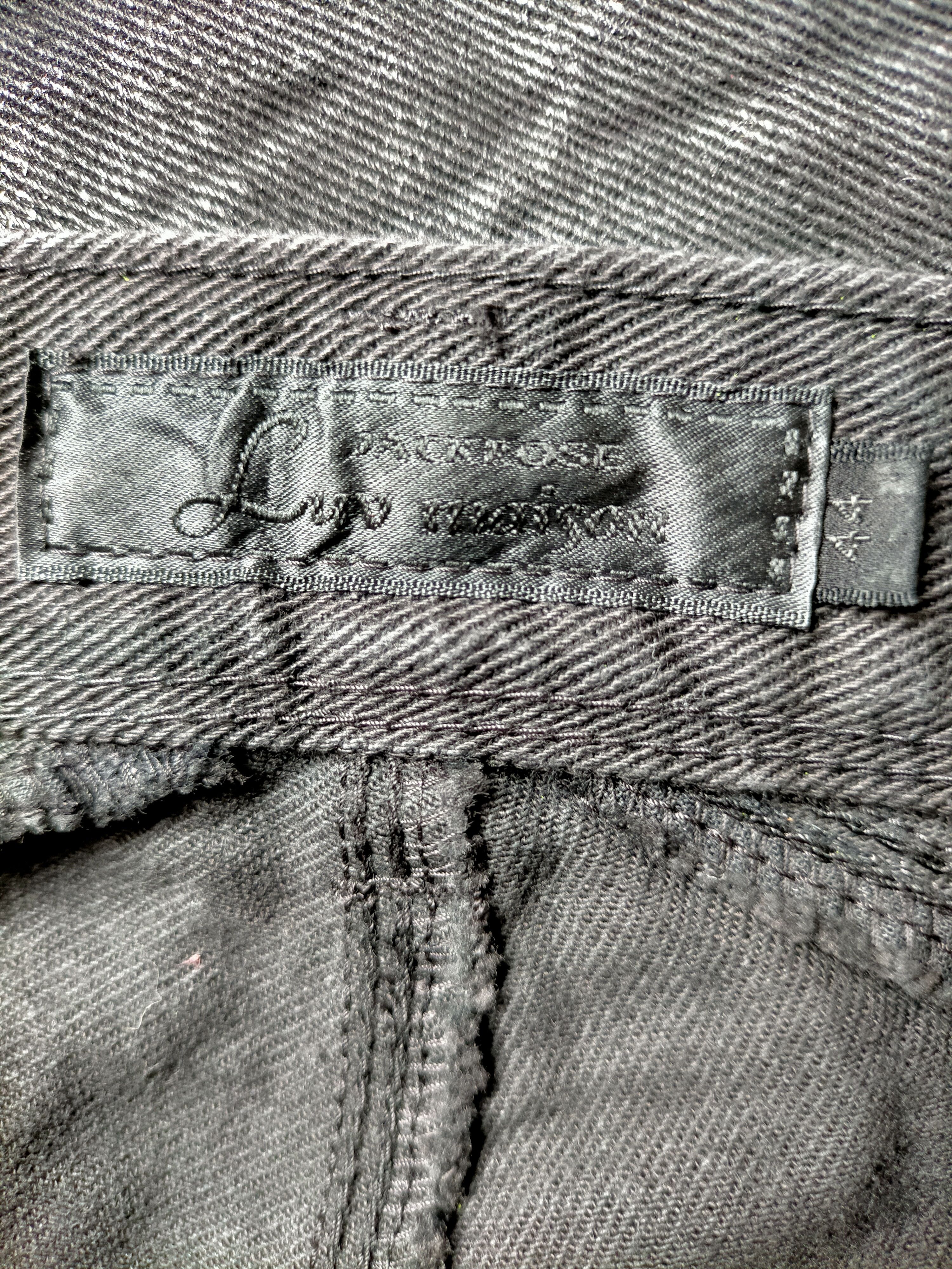 If Six Was Nine Flare Jeans Jackrose Waxed Boot cut Black Denim Size US 31 - 21 Thumbnail