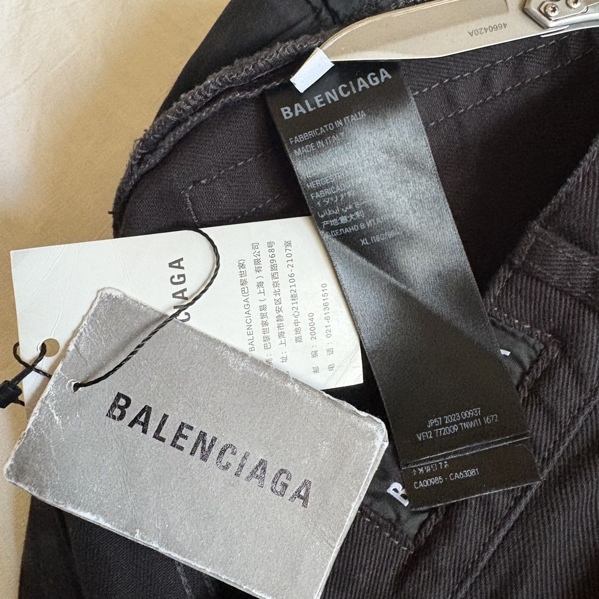 Balenciaga Balenciaga Black Wide Leg Flared Jeans Size XL Size US 31 - 5 Thumbnail
