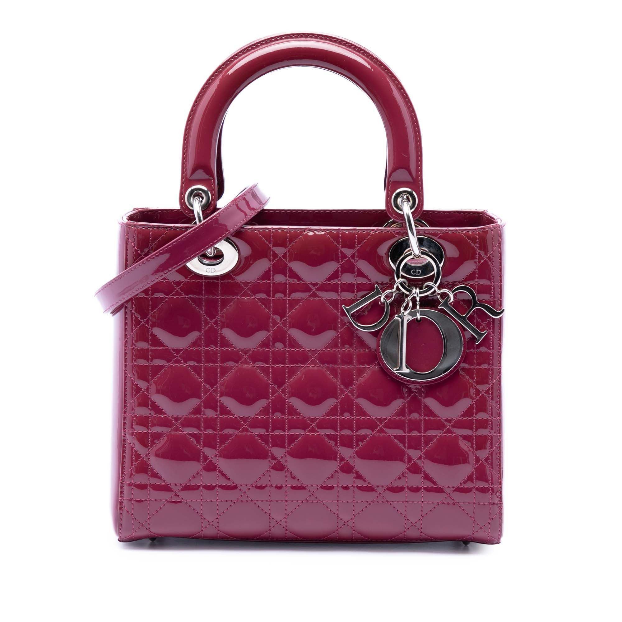 Dior Medium Patent Cannage Lady Dior Size ONE SIZE - 1 Thumbnail