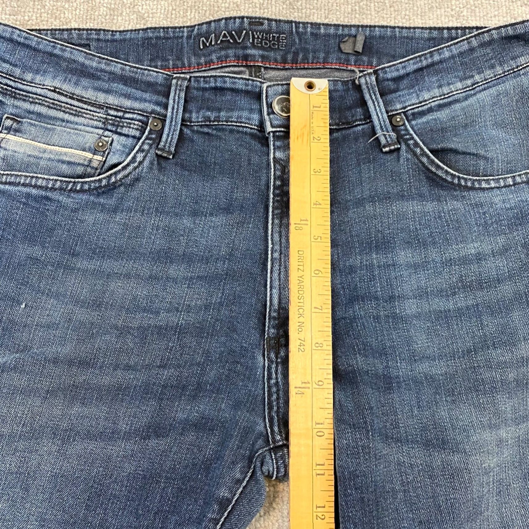 Vintage Mavi Zach Jeans Mens 34x29 Straight Leg Fit Medium Blue Wash Denim Size US 34 / EU 50 - 5 Thumbnail