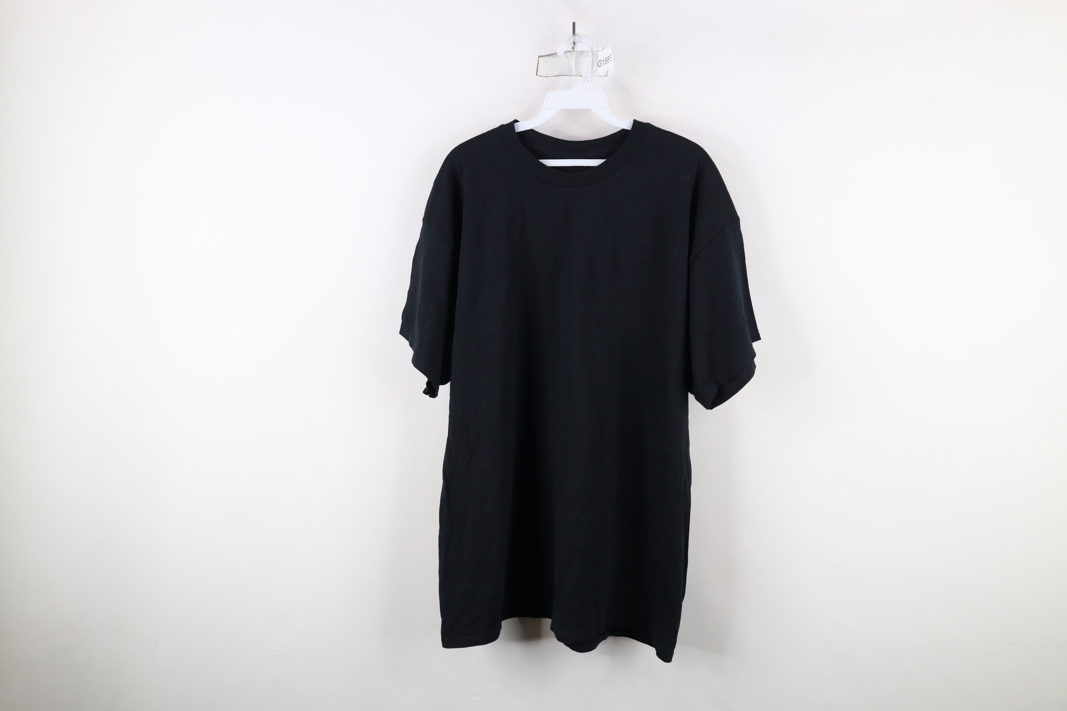 Vintage Vintage 90s Streetwear Heavyweight Cotton T-Shirt Black Size US XL / EU 56 / 4 - 1 Thumbnail