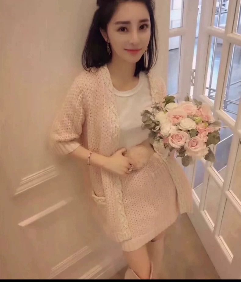 Chanel Chanel 18 cherry blossom pink hemp knitted cardigan coat Size XS / US 0-2 / IT 36-38 - 2 Thumbnail