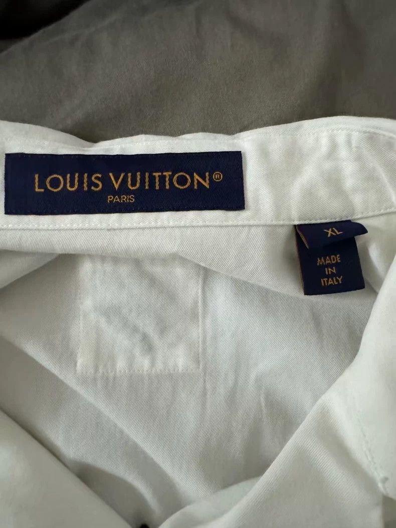 Louis Vuitton Louis Vuitton Fei Dong White Hand Flower Short Sleeve Shirt Size US XL / EU 56 / 4 - 3 Thumbnail