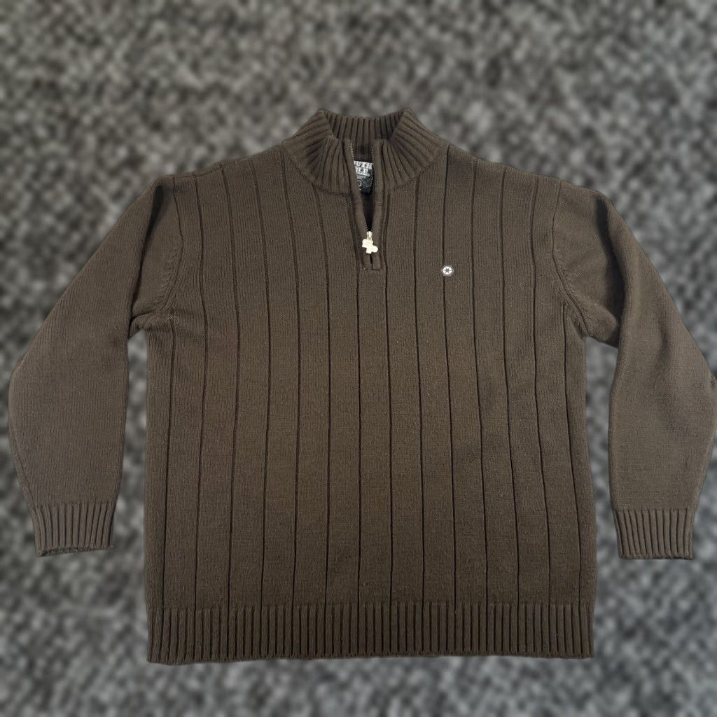 Southpole VINTAGE Southpole Mens Sweater Pullover 1/4 Zip Brown L Ribbed Mock Neck Hip Hop 90s Street Size US L / EU 52-54 / 3 - 1 Thumbnail