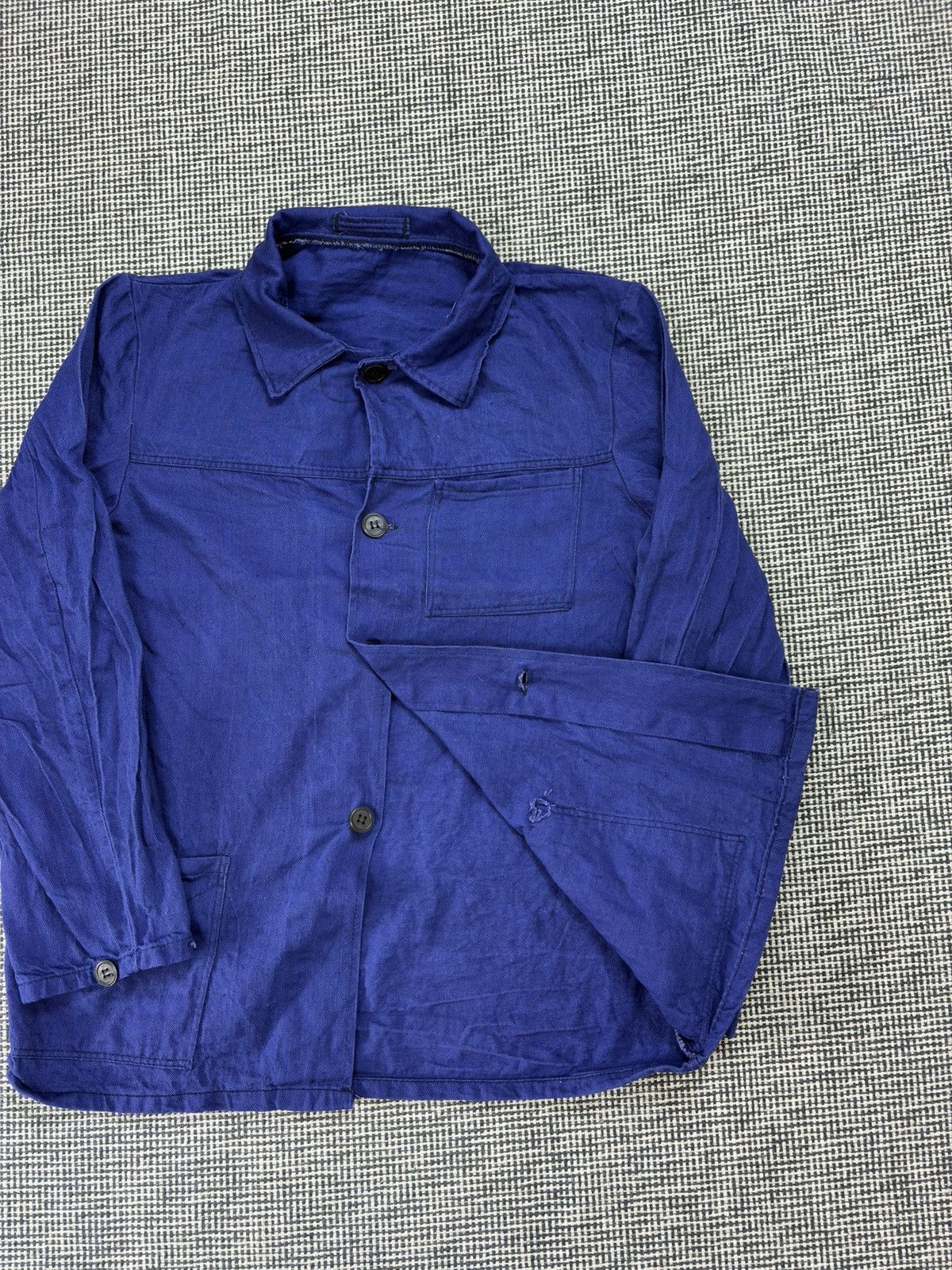 Le Laboureur washed 70s vintage French chore coat jacket 3 pockets Size US M / EU 48-50 / 2 - 2 Thumbnail