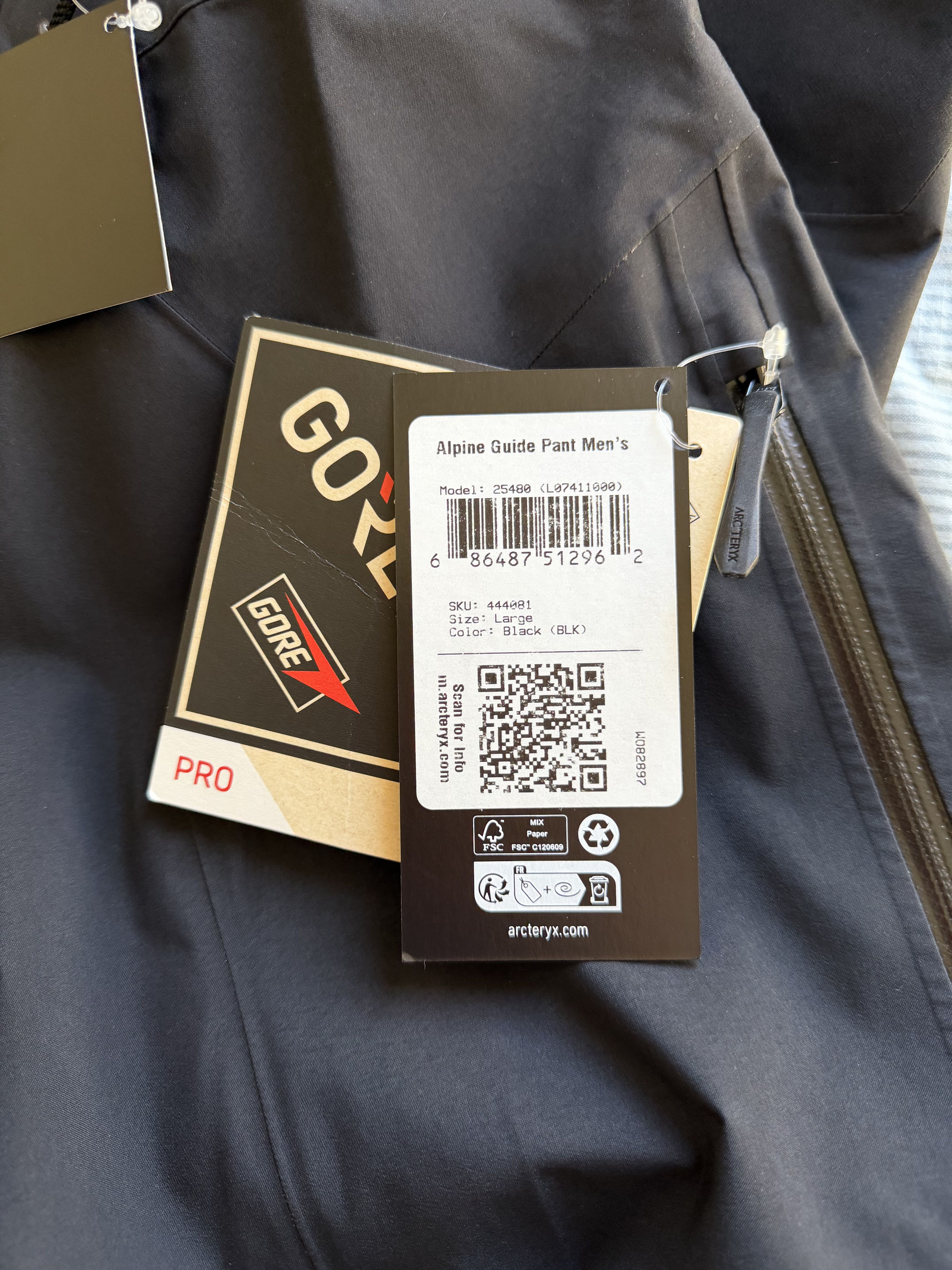 Arc'teryx Arc'Teryx Pro Alpine Guide Pants in Black Size US 34 / EU 50 - 7 Thumbnail
