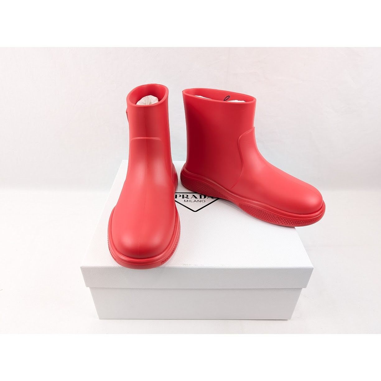 Prada o1rshd1 Mellow Ankle Boots in Rosso Size US 10 / EU 43 - 18 Thumbnail