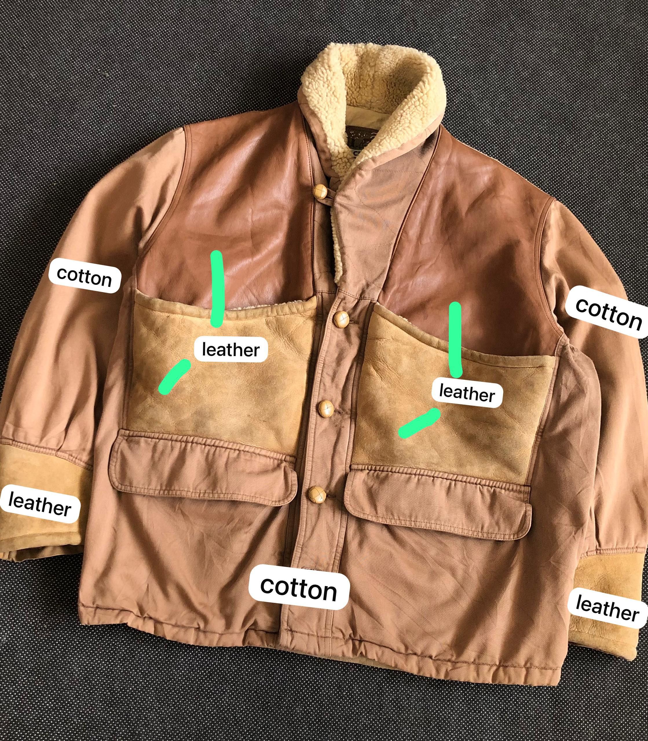 Chevignon RARE🔥VINTAGE CHEVIGNON YOKES LEATHER SHEARLING JACKET Size US XL / EU 56 / 4 - 6 Thumbnail