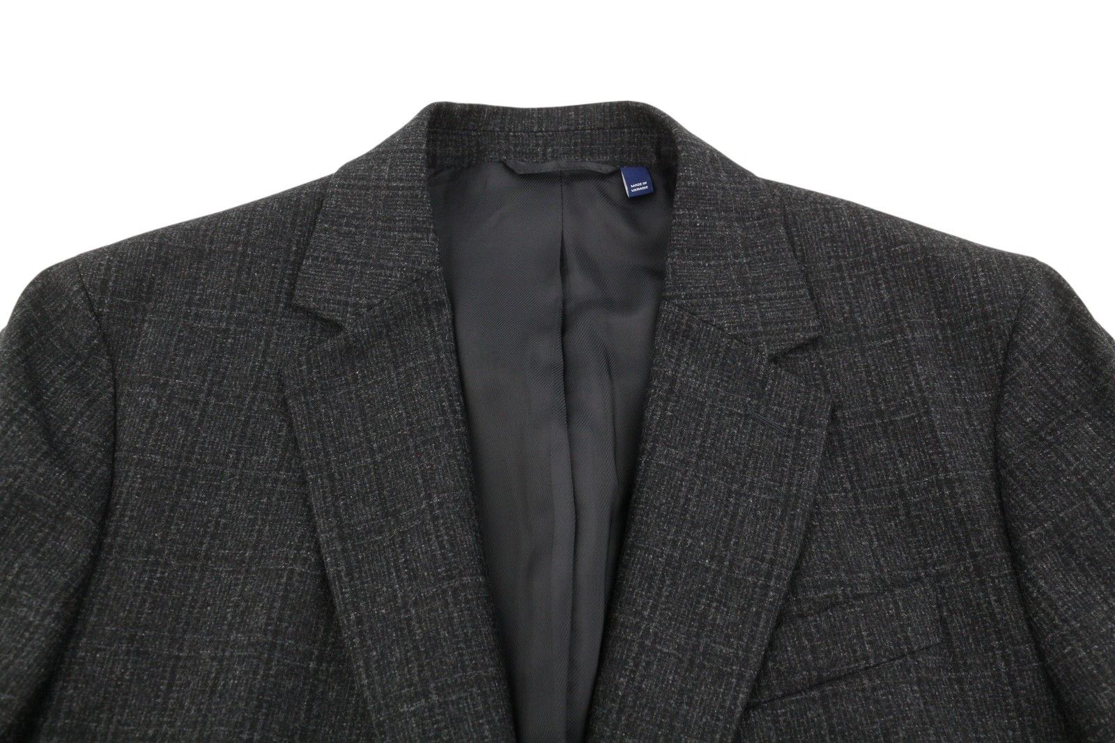 Gant FLANNEL CHECK EU54 Charcoal Wool Blend Blazer 87329 Size 44R - 6 Thumbnail