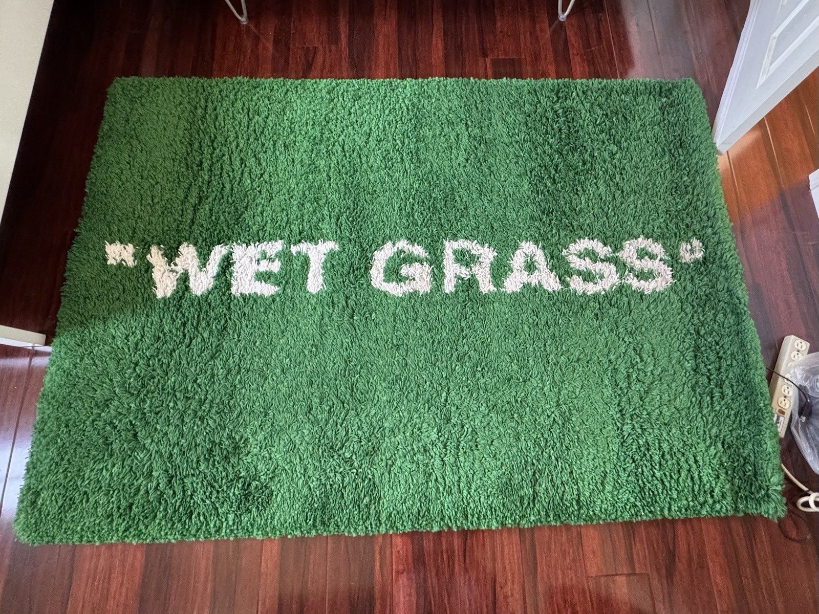 IKEA×VIRGIL ABLOH”WET GRASS”  markerad IKEA x VIRGIL ABLOH MARKERAD Wet Grass Rug GREEN×WHITE 133cm