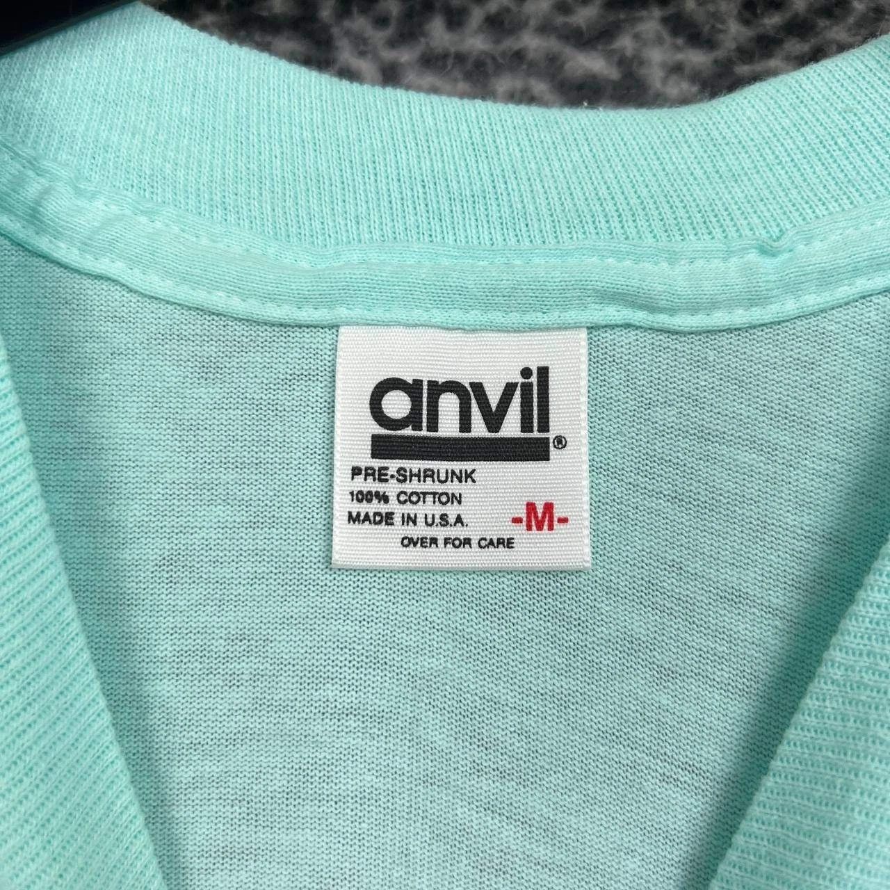 Anvil Vintage Circle Bell Shirt Men Medium Blue Anvil Short Sleeve Size US M / EU 48-50 / 2 - 6 Thumbnail