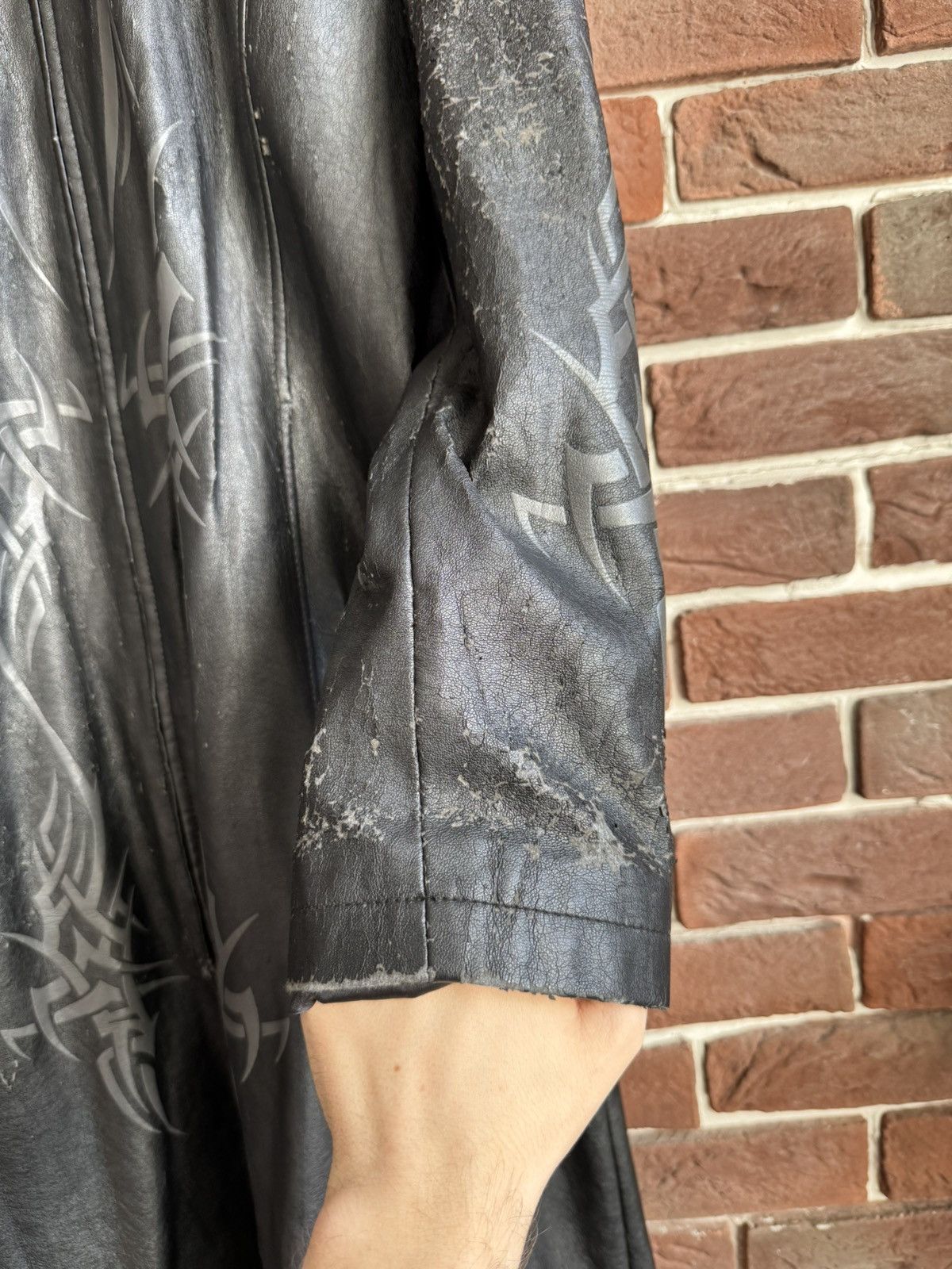 Vintage Vintage Faux Leather Tribal Rave Coat Jacket Rock Punk L Size US L / EU 52-54 / 3 - 15 Thumbnail