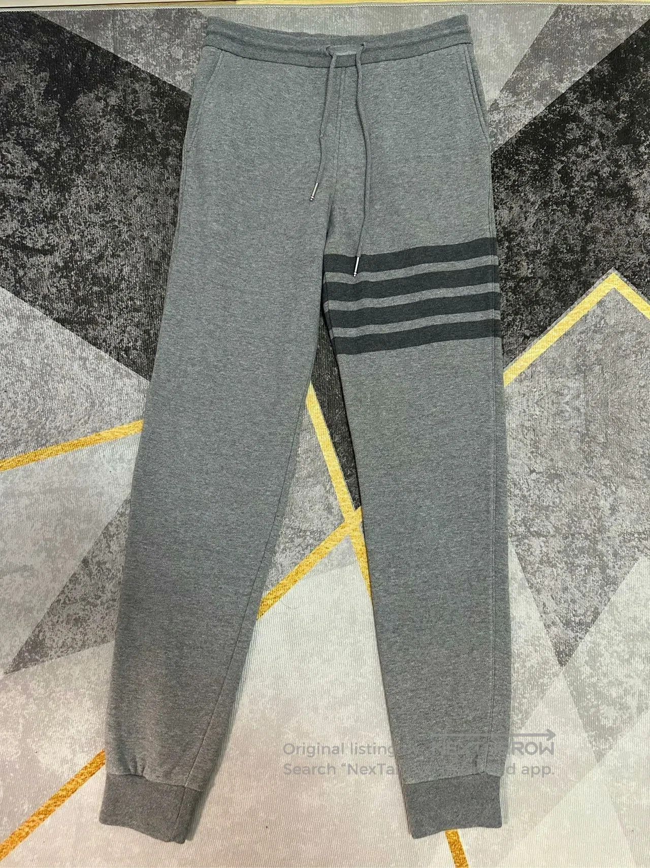 Thom Browne thom browne gray striped sweatpants size 1. Size US 30 / EU 46 - 1 Thumbnail