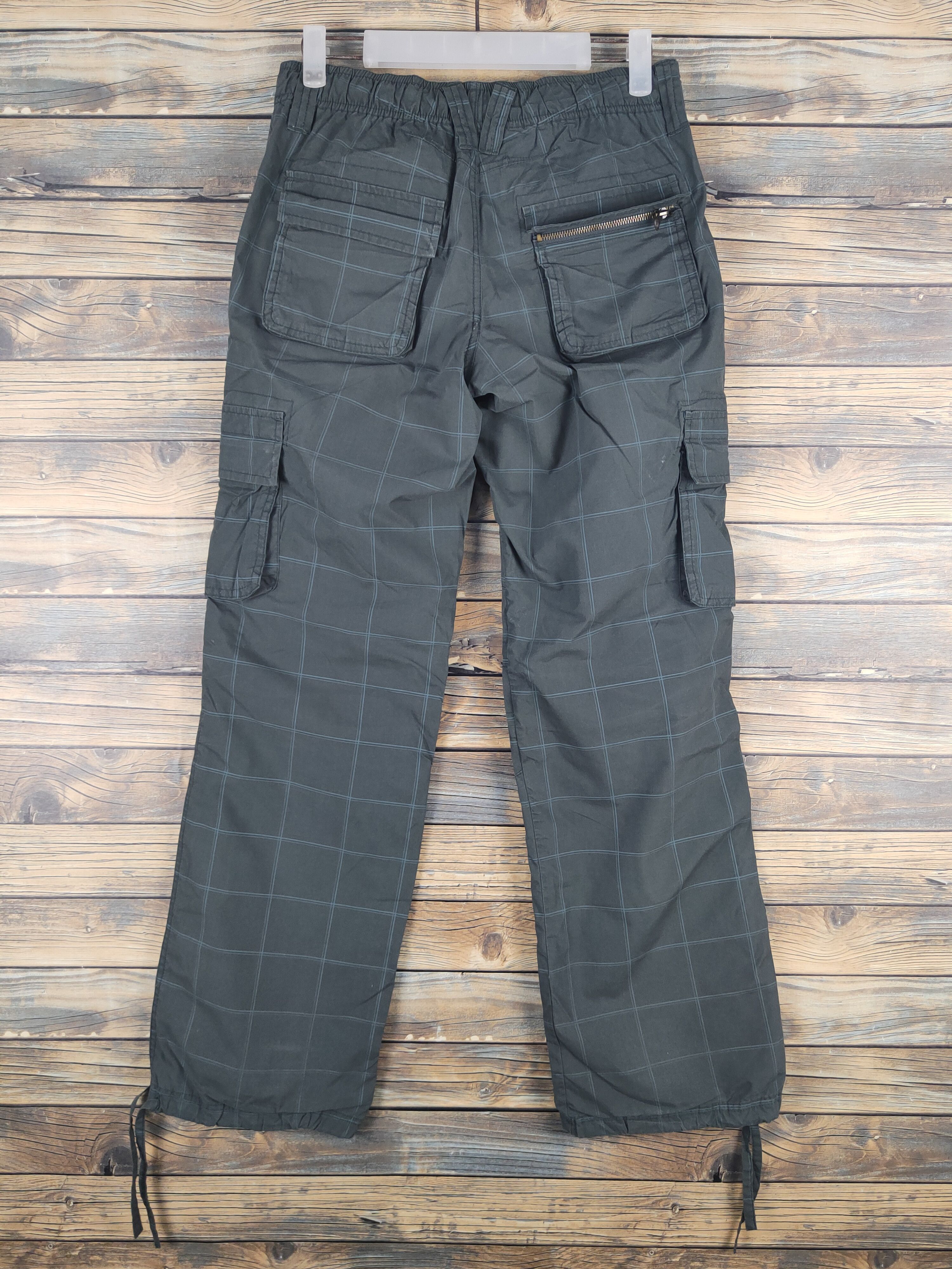 Japanese Brand DL Piko Olive Multipocket Cargo Sweatpants #1585 Size US 28 / EU 44 - 8 Thumbnail