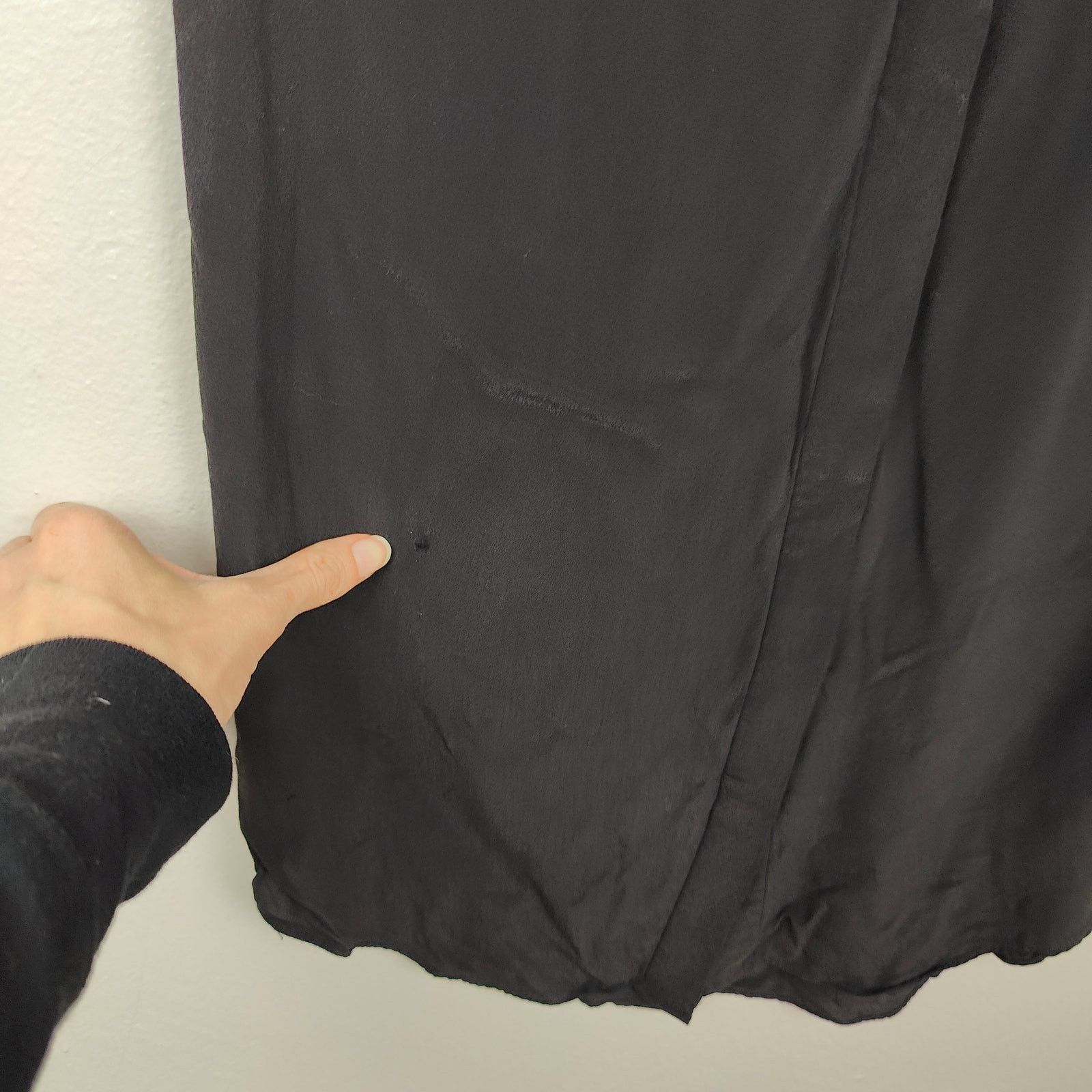 Allsaints AllSaints Sirius Dress Womens 0 Black 100% Silk Shirt Button Size XS / US 0-2 / IT 36-38 - 6 Thumbnail