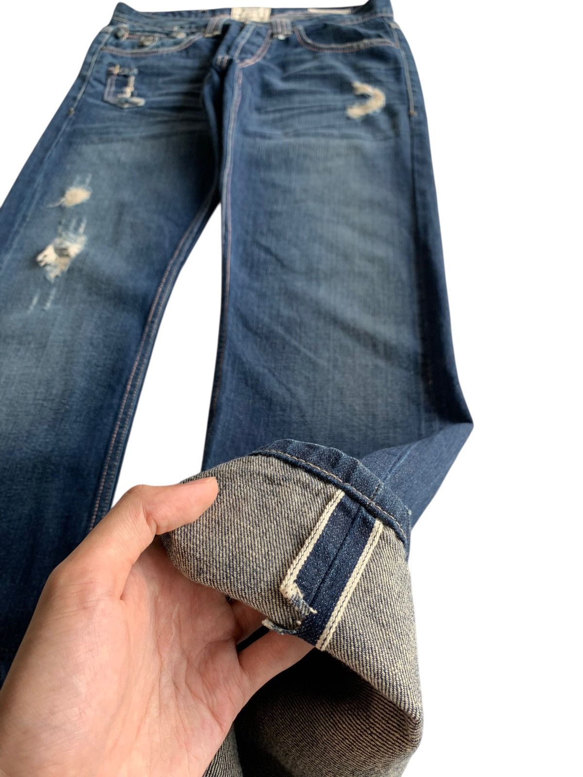 If Six Was Nine TAVERNITI SO JEANS SELVEDGE BUTTON FLY JAPANESE DENIM Size US 33 - 5 Thumbnail