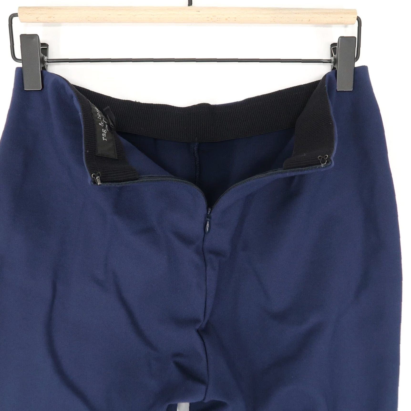 Rag & Bone rag & bone Simone Pants Womens 6 Blue Slim Fit Back Zip Capri Ponte Shirt Size 28" / US 6 / IT 42 - 4 Thumbnail