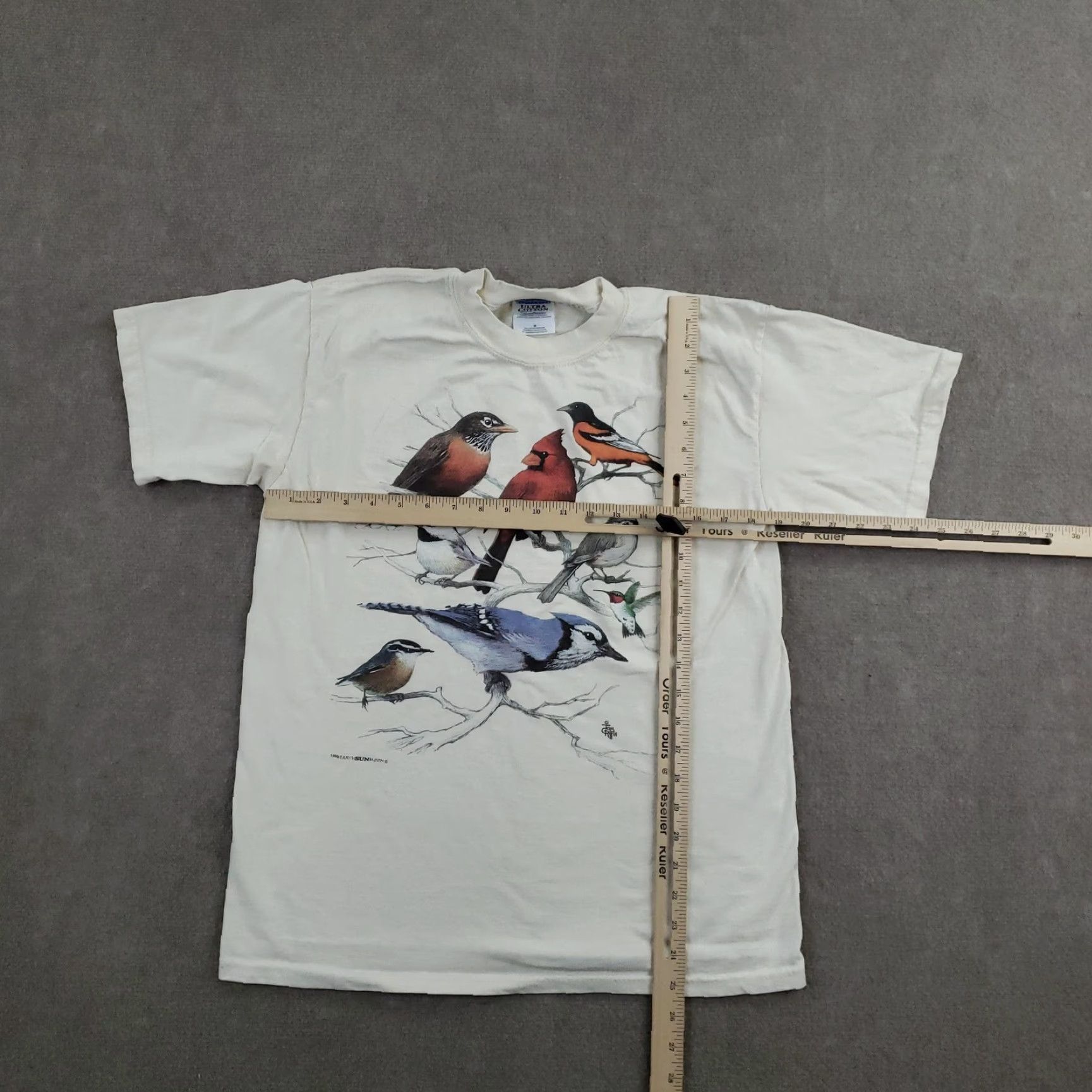 Gildan 1999 Tom Griffin Shirt Men Medium White Graphic Bird Heavyweight Crewneck 90s Size US M / EU 48-50 / 2 - 2 Thumbnail