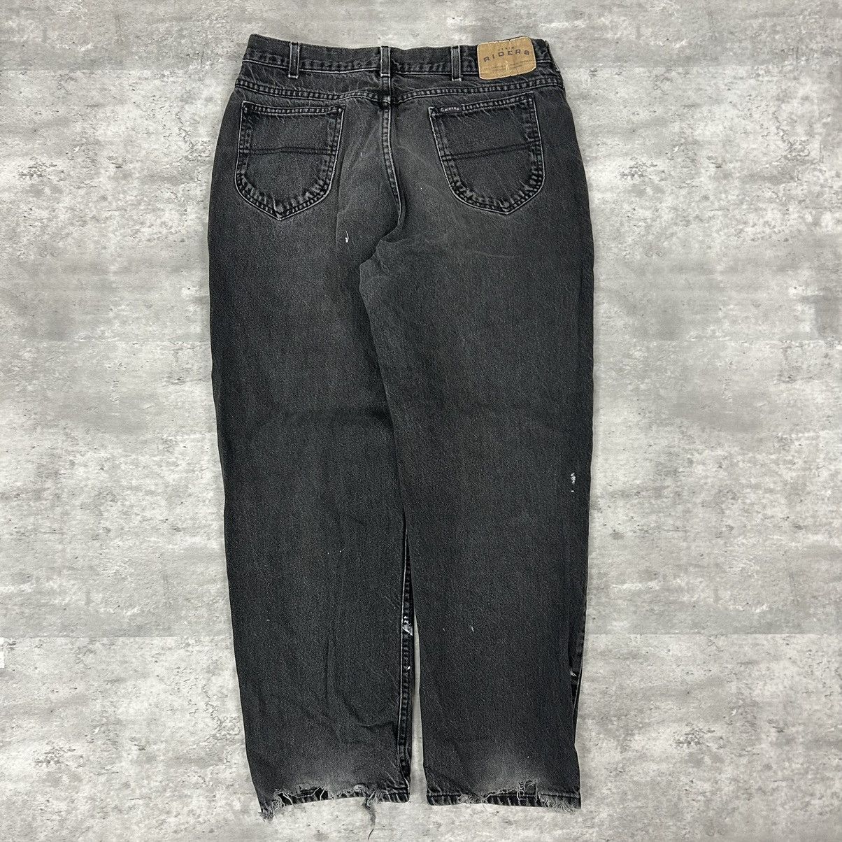 Vintage crazy faded black denim jeans size 38x32 Size US 38 / EU 54 - 6 Thumbnail