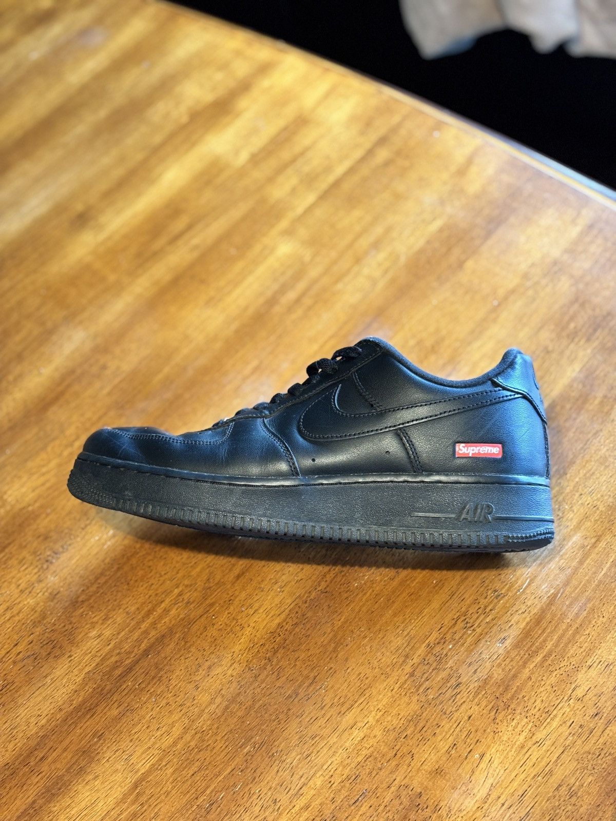 Nike × Supreme Black Supreme Air Force 1s Size US 9.5 / EU 42-43 - 1 Thumbnail