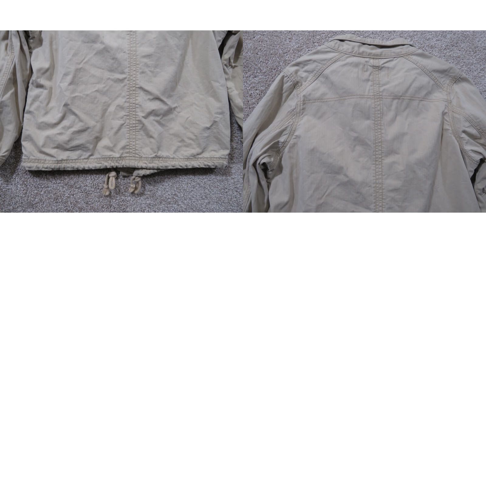Levi's Levi's Women's L Jacket Tan Beige Snap Front Lightweight Cotton Canvas Casual Long Sleeve Pockets Regular Fit Size L / US 10 / IT 46 - 8 Thumbnail