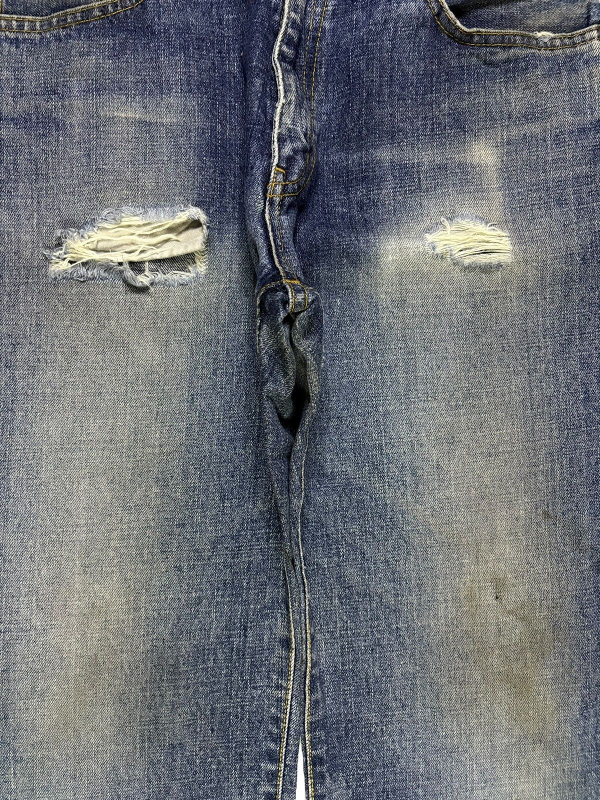 Japanese Brand Vintage Japanese Brand Mud Wash Distressed Loose Jeans Size US 33 - 5 Thumbnail