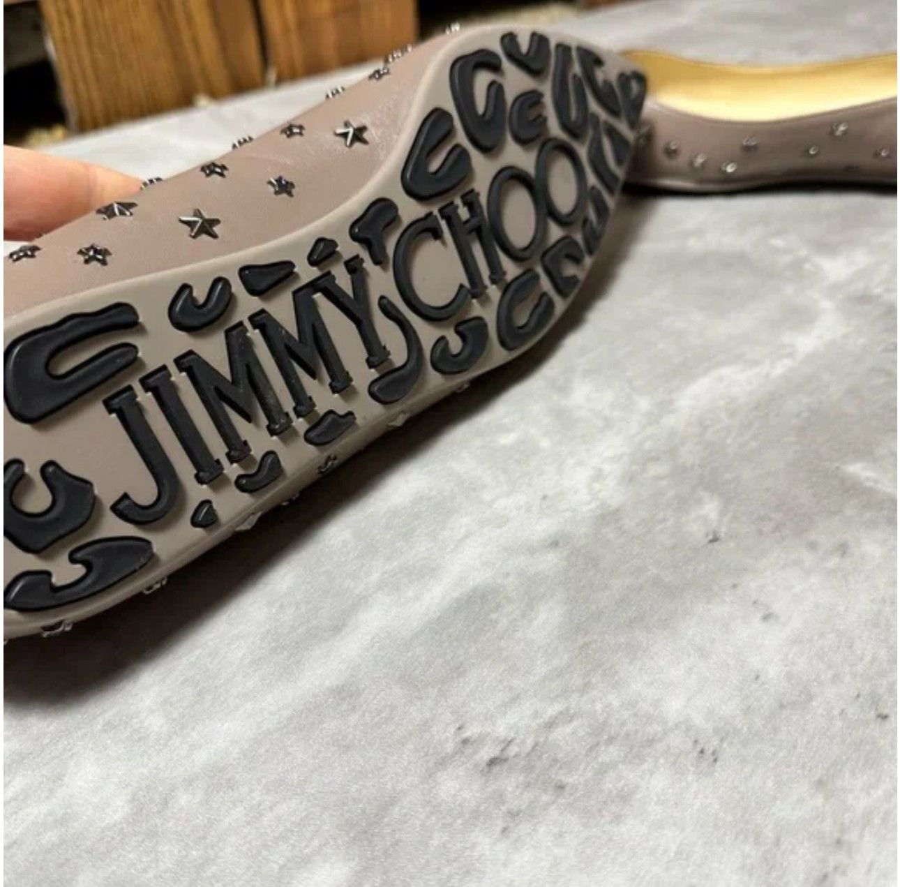 Jimmy Choo Jimmy Choo leather Taupe Flats with Star Studs Size US 11 / IT 41 - 7 Thumbnail