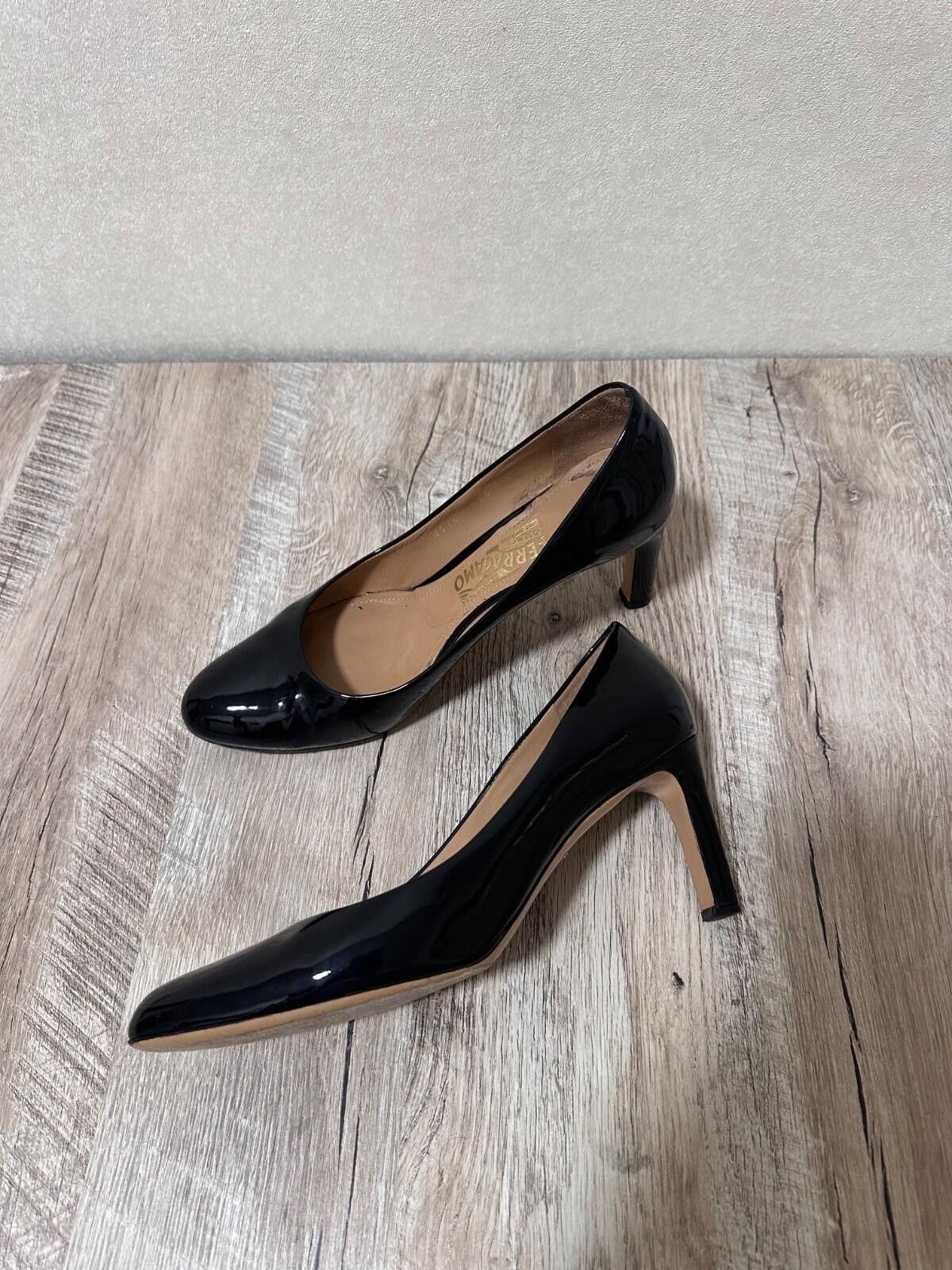 Salvatore Ferragamo Ferragamo patent leather pumps size 8 women's black Size US 8 / IT 38 - 2 Thumbnail
